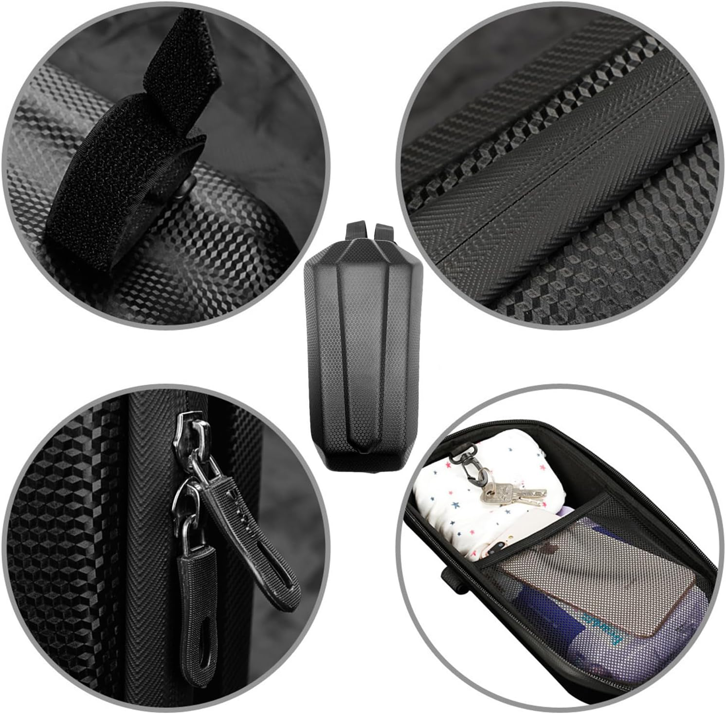 Bike and Scooter Handlebar Bag, Waterproof Scooter Storage Bag, 3L Waterproof Front Bags for Escooter, Mobility, Electric Bike, Handle, Tiller Bags for Charger Tools, Repair Tools