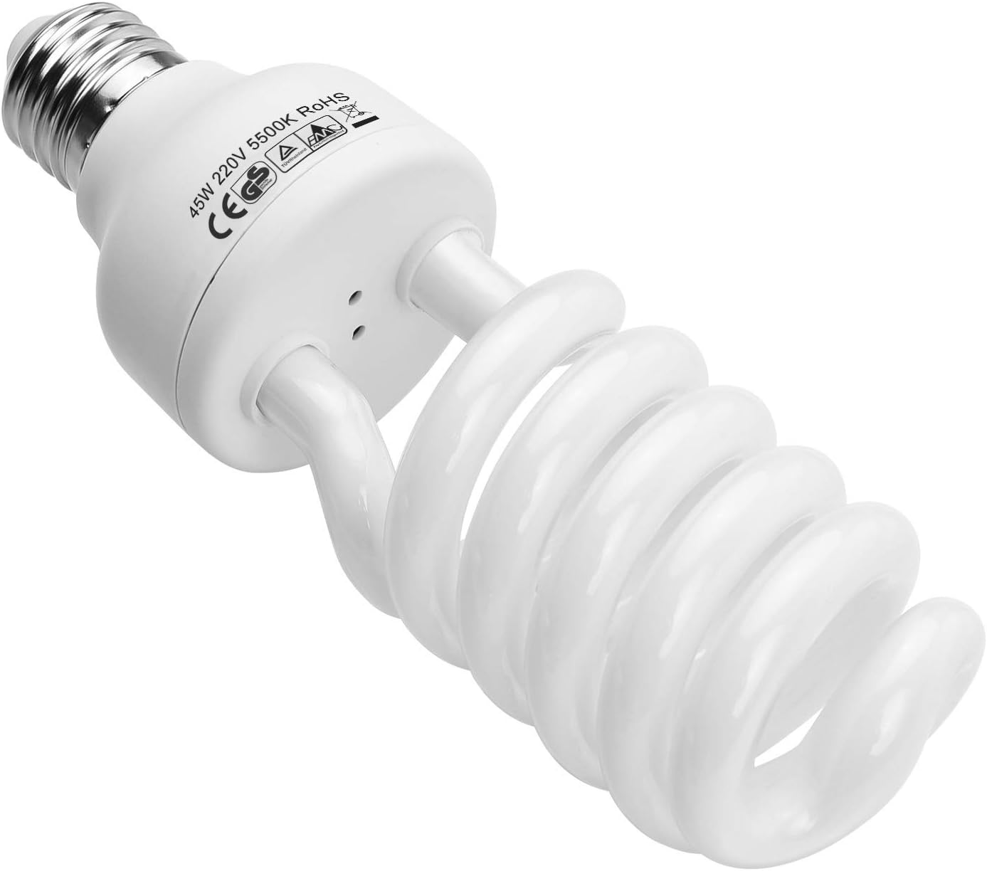 Spiral Fluorescent Light Bulb 45W 5500K Daylight E27 so Et Energy Saving for Studio Photography Video Lig Ng 220V image number 1