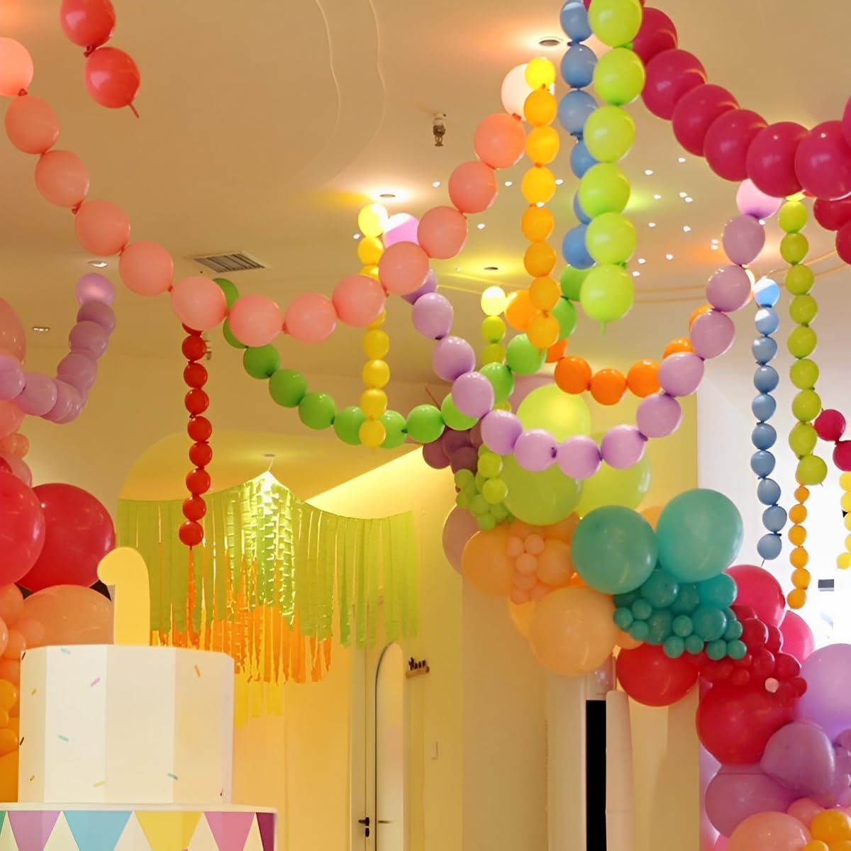 100 Pcs Link Balloon Linking Balloon 6 Inch Quick Link Latex Balloon，For Wedding, Birthday, Bridal Shower, Halloween, Christmas, Party Festival Decorations (Blue-6In) - Blue-6In image number 6