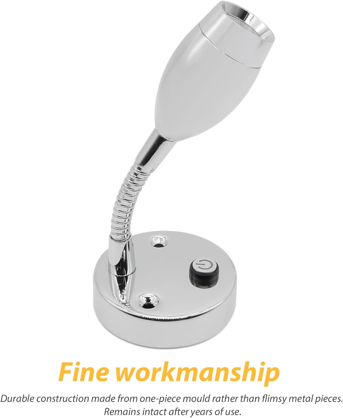 Dream Lighting 12V LED Reading Light Programmed Switch Flexible Arm Blue/Cool White Lighting RV Camper Motorhome Boat Yacht Bedside Map Chart Wall Lamps Intreior Surface Mounting Lighting Pack of 2 image number 3