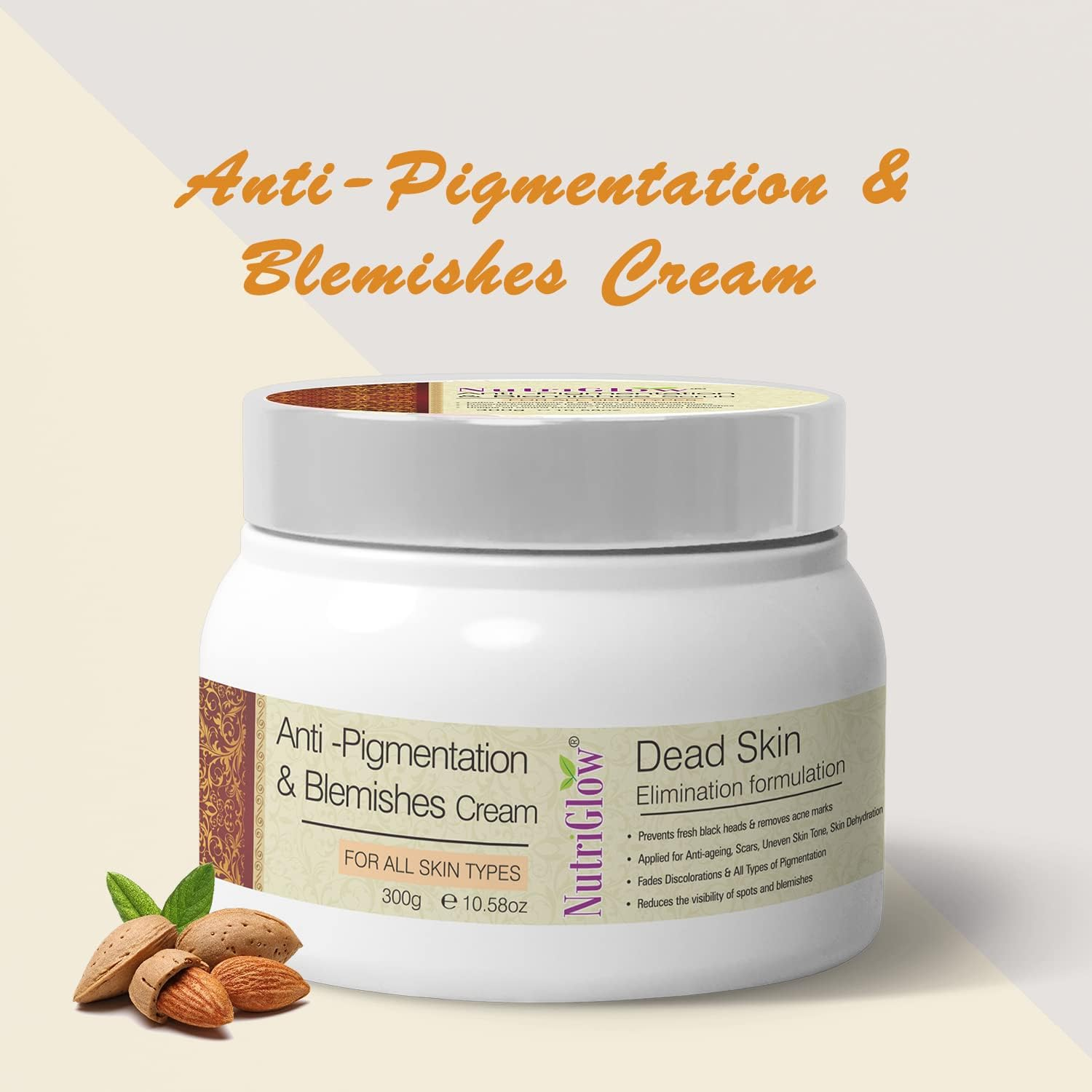 Nutriglow anti Pigmentation & Blemishes Cream with Apricot Extracts & Oatmeal (300G) image number 4