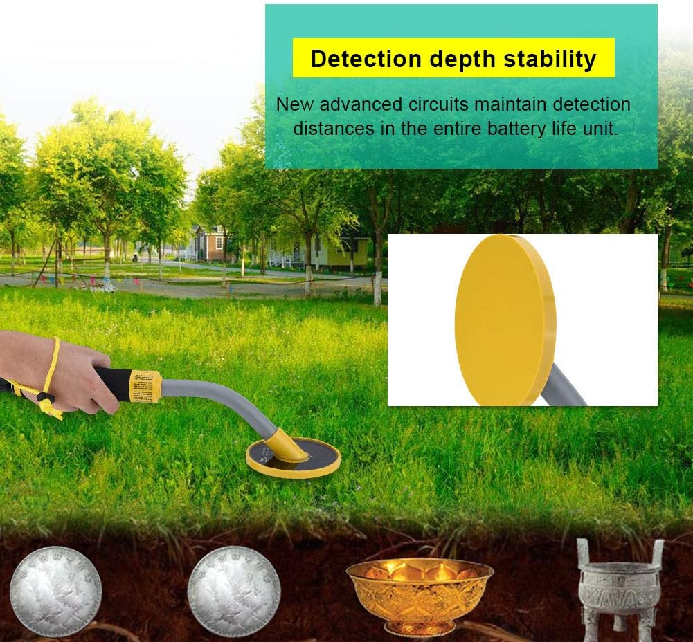 Handheld Metal Treasure Detector, PI750 Underground Metal Treasure Finder Exploration Tool, Waterproof Outdoor Search Coil Metal Detector for Gold Silver Copper