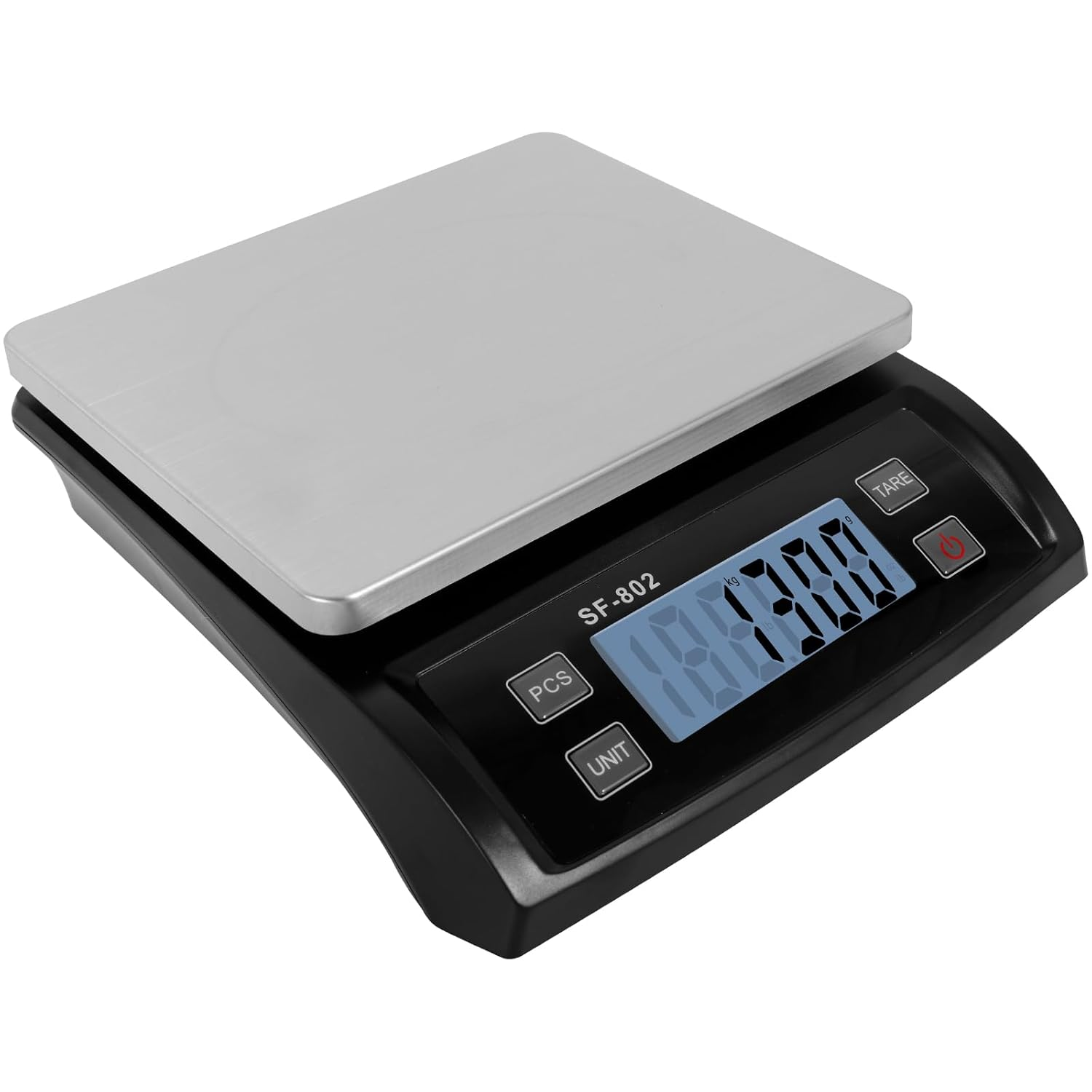 30Kg/66Lb Digital Food Scale Multifunctional Digital Kitchen Scale with LCD Display and Stainless Steel Cover for Baking Cooking Counting(Black-1-25 Cm-Weighing: 30Kg)