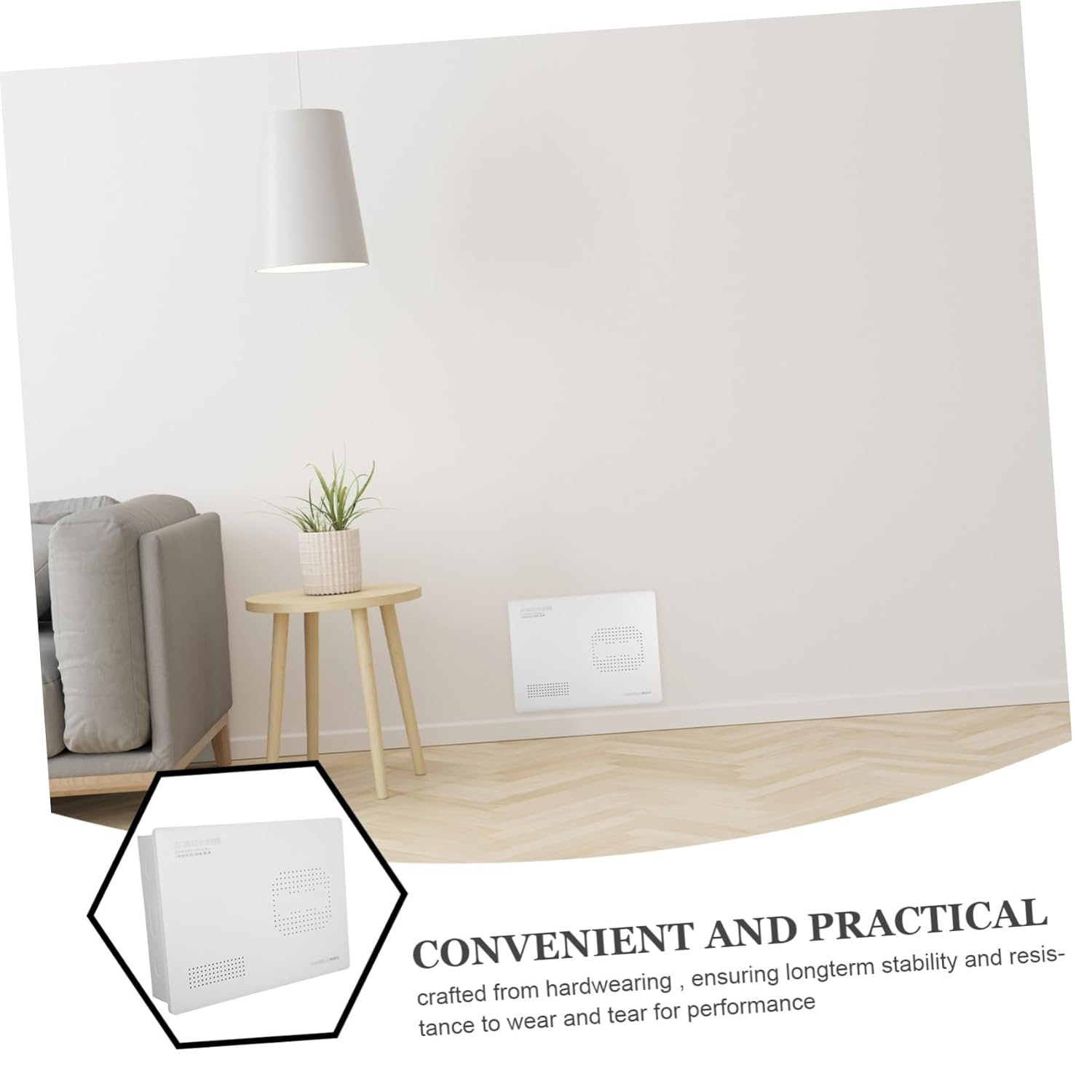 Ipetboom White in Wall Multimedia Connector Storage Box Recessed Wiring Distribution Enclosure for Tv Entertainment Centers and Office Cable Management