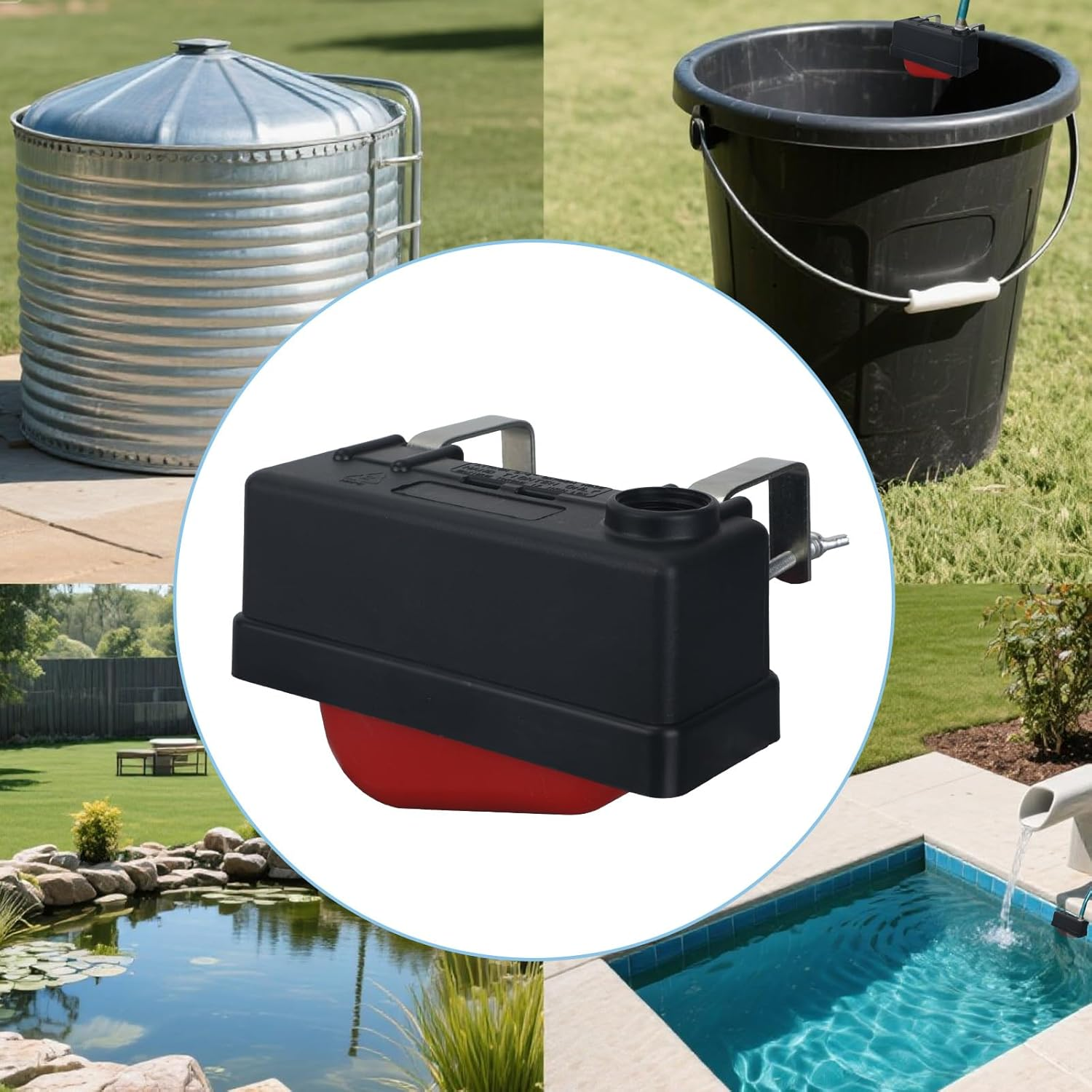 Lasuroa 2Pcs Stock Water Tank Float Valve, Automatic Water Trough Float Valve Level Control for Autofill Livestock Waterer Pond Pools Hydroponics Aquarium image number 2