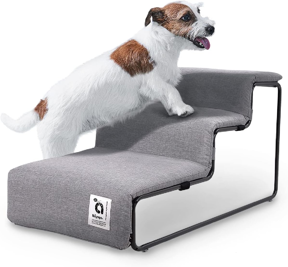 Ibiyaya Everest II Pet Stairs for Dogs and Cats, Nimbus Grey image number 3