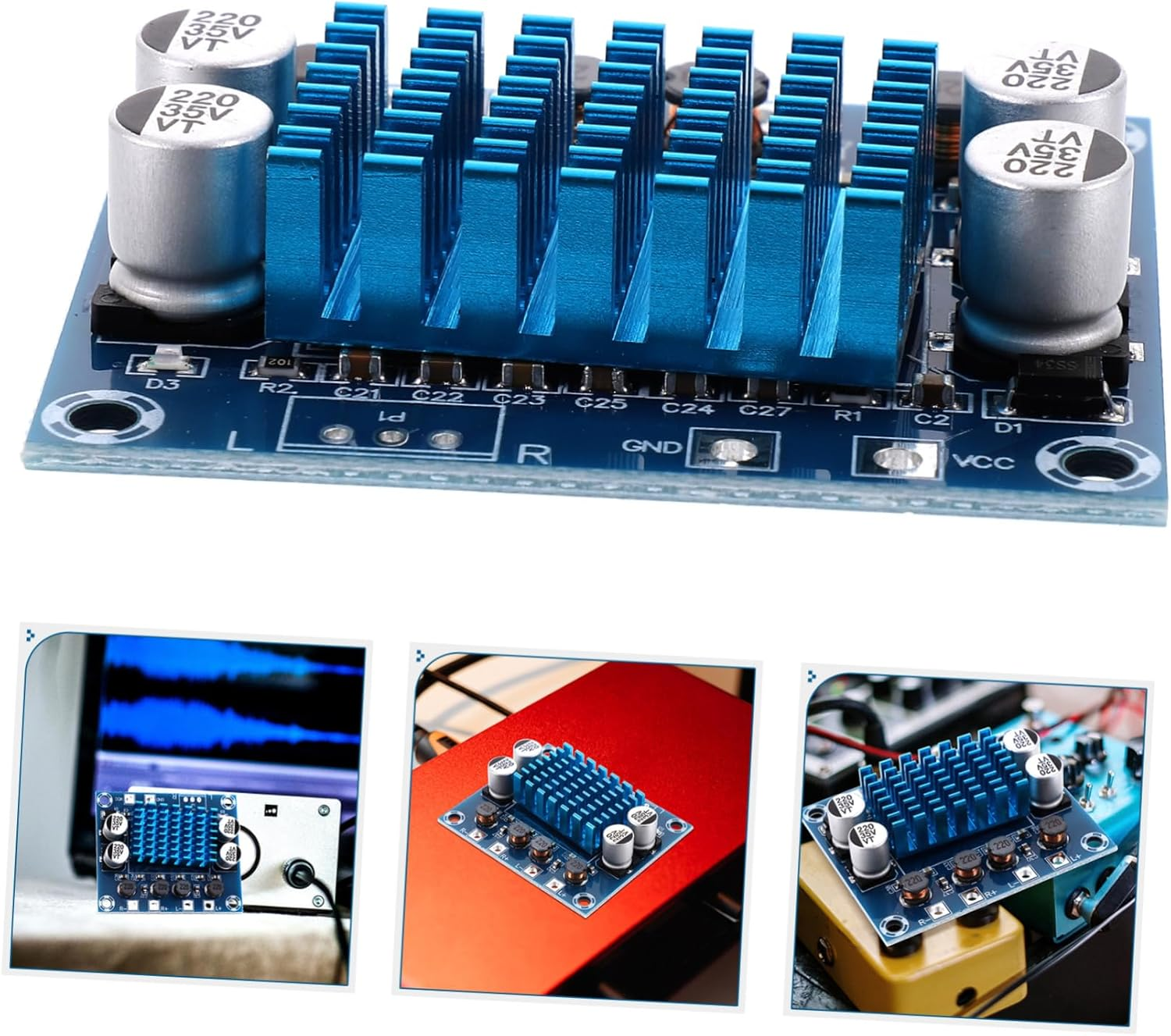 Gatuida 30W Audio Amplifier Board Stereo Module Heat Sink for Home Theater Power Amplifier Module for DIY Speakers Sound Digital Amp image number 6