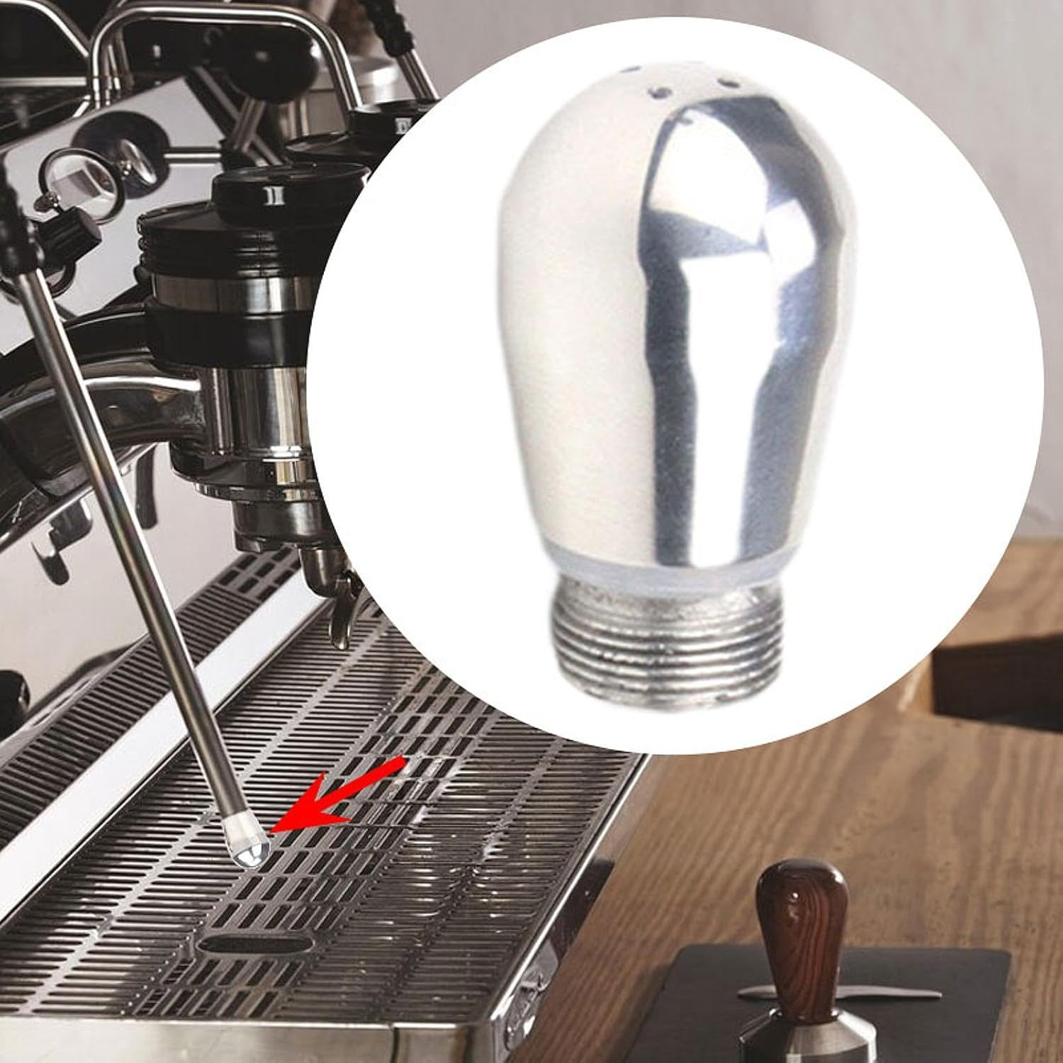 Fytstycale Steam Tip for Espresso Machines, Steam Wand Tip, 0.8 Mm, Milk Tea Shop, Coffee Machine Accessories, Milk Foam Spout, Steam Nozzle Tip, Spout, 4 Holes