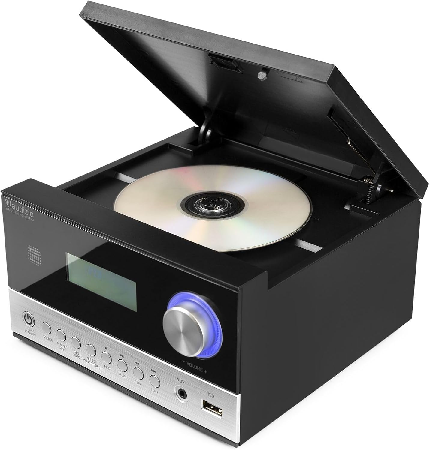 Audizio Arles &ndash; Micro Hifi System DAB+ Black/Silver, FM, CD, MP3, USB image number 3