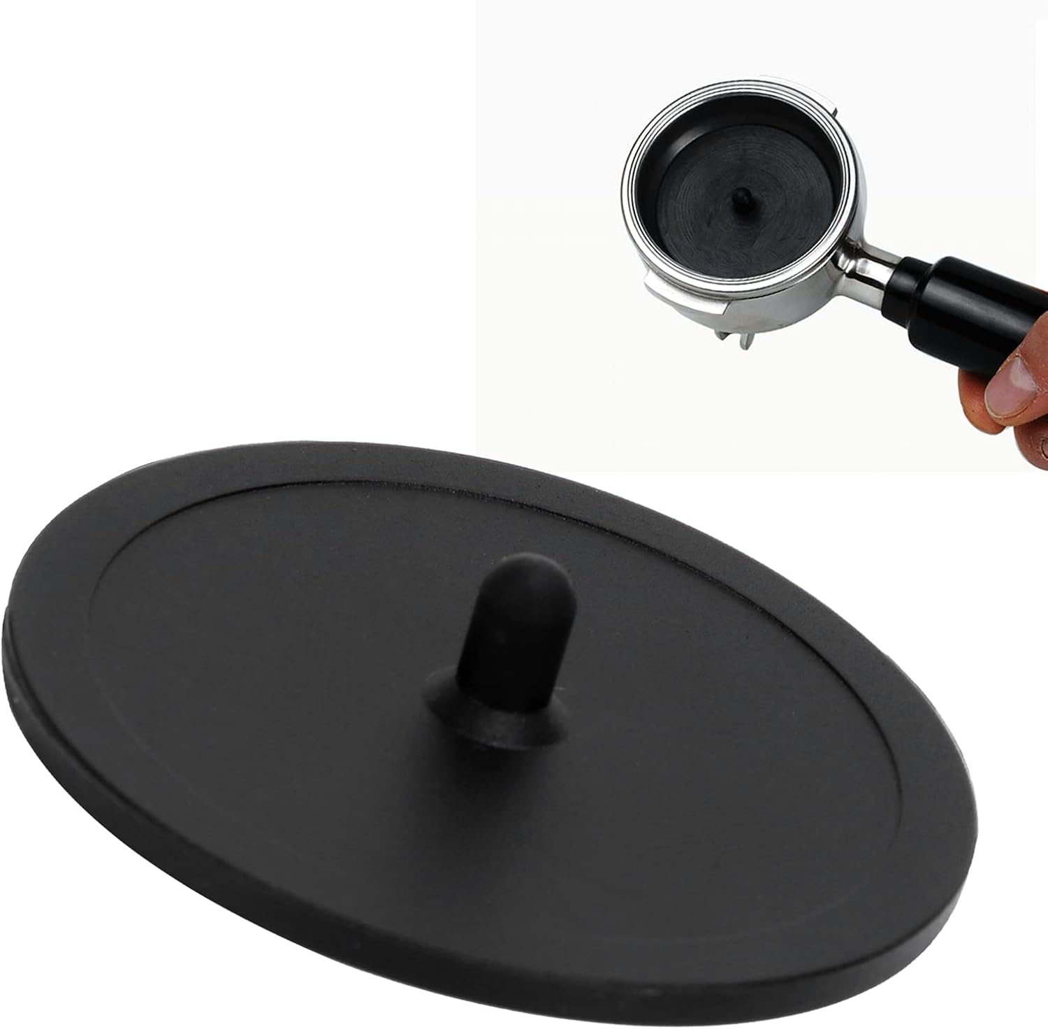 Coffee Blind Filter Lid, Reusable Silicone Lid, Blind Filter Backwash Disc Espresso for Coffee and Tea image number 2