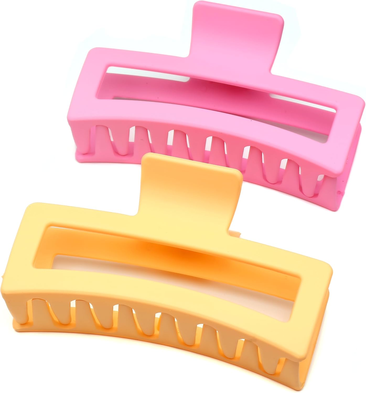 Qingoo Giant Pink Matte Hair Clip Large Beautiful Women'S Hair Clip Elegant Hair Accessory Plastic Headpiece 1 Piece (12.7 Cm X 5.3 Cm, Pink) image number 3