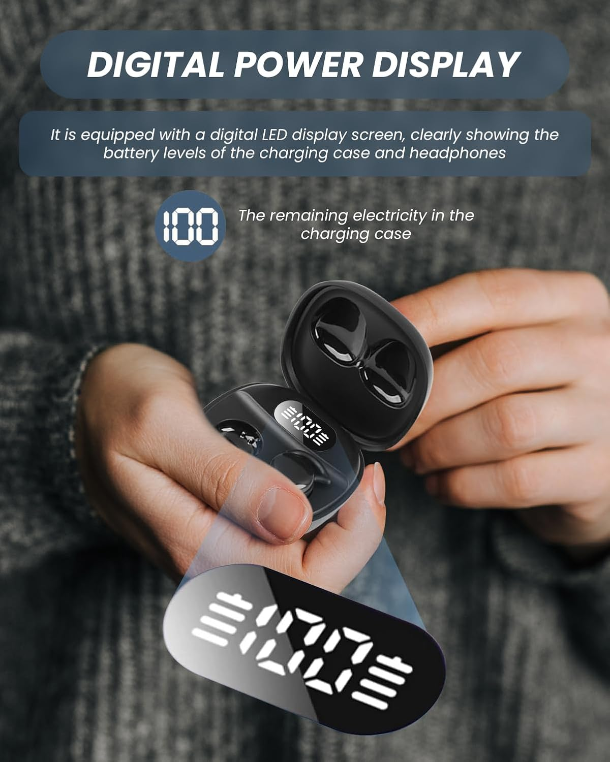 Sleep Earbuds Bluetooth 5.4 Invisible Wireless Earbuds Noise Cancelling Mic Mini Ear Buds Earphones for Side Sleep Wireless Ear Pods Hifi Stereo Sound for Travel Insomnia Relaxation with Charge Case image number 2