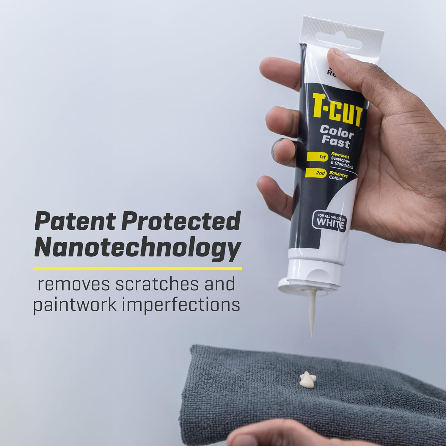 T-Cut Colour Fast White Car Wax Polish Scratch Remover Colour Enhancer - 150G - Blue image number 6