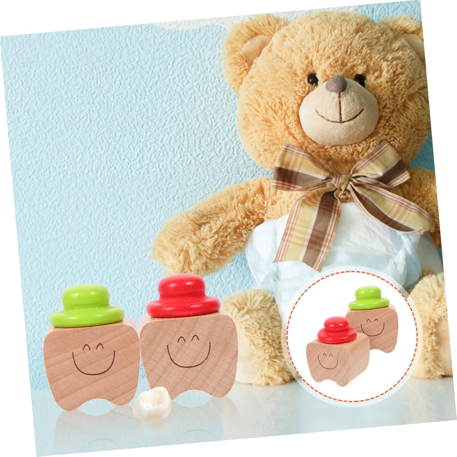 4Pcs Teeth Keepsake Boxes Adorable Tooth Organizers for Storing image number 5