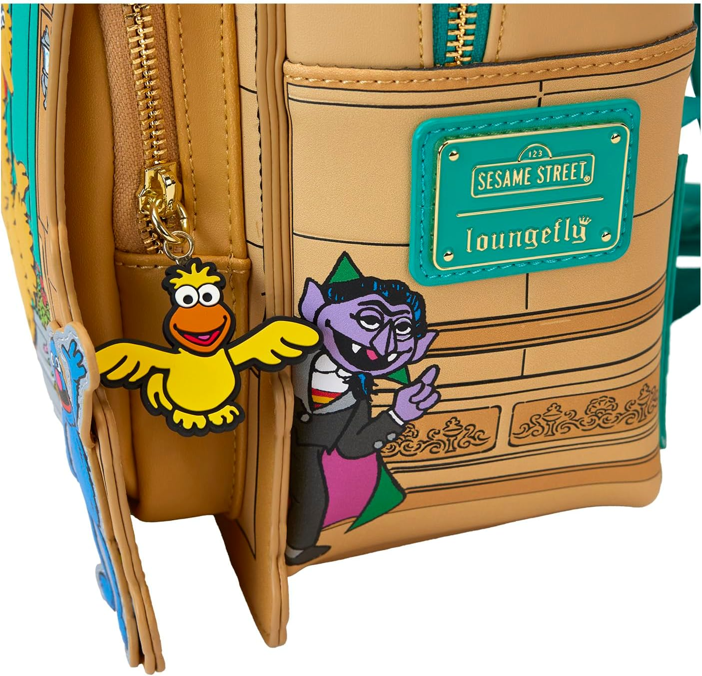 Loungefly Sesame Street Corner Mini Backpack | Big Bird, Oscar, Grover, Ernie, Bert, and Friends, Fashion Accessories