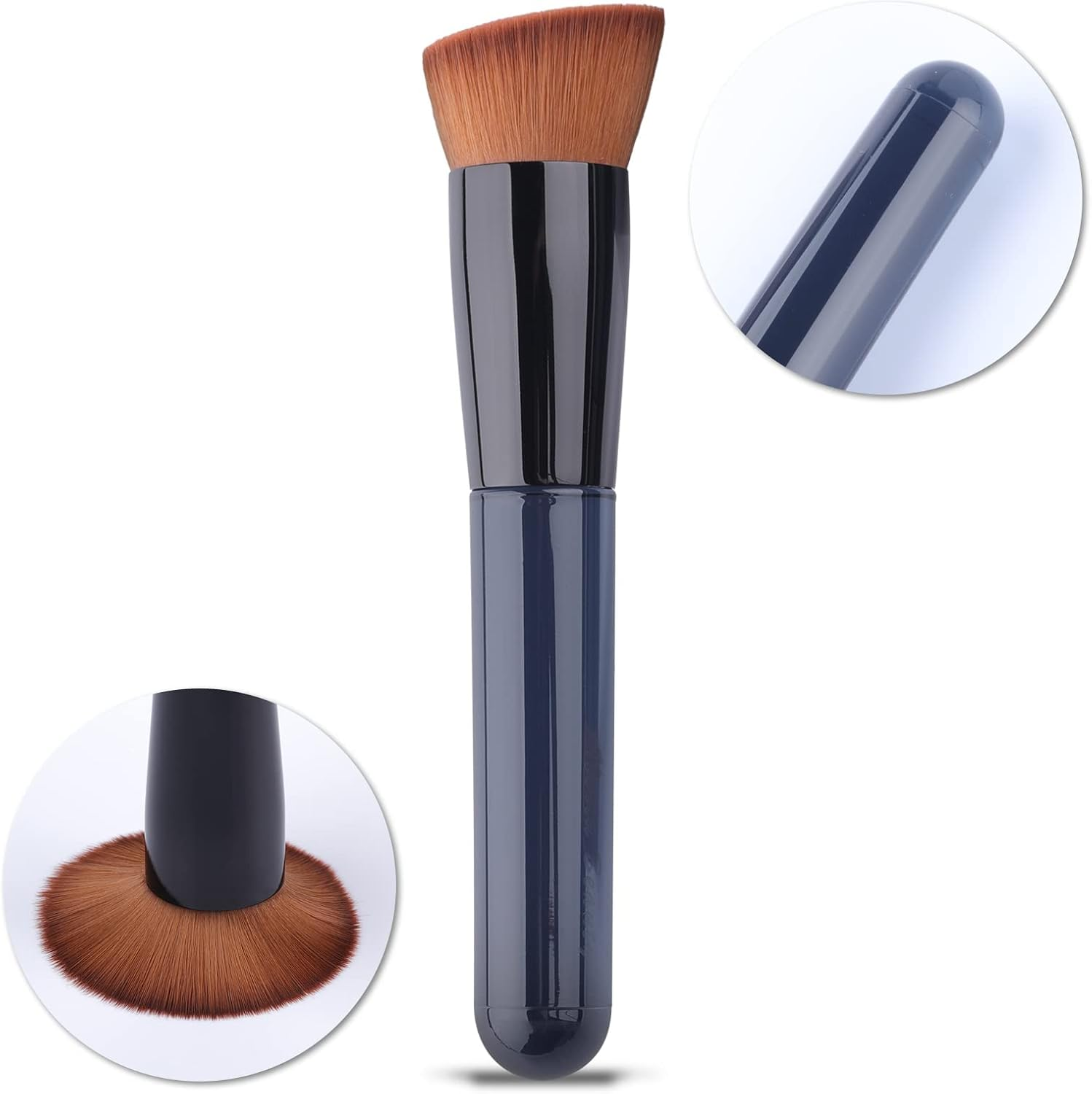 Foundation Brush, Flat Top Kabuki Foundation Brush for Liquid Makeup, Cream, Powder, Travel Size Face Foundation Blending Makeup Brushes (131)