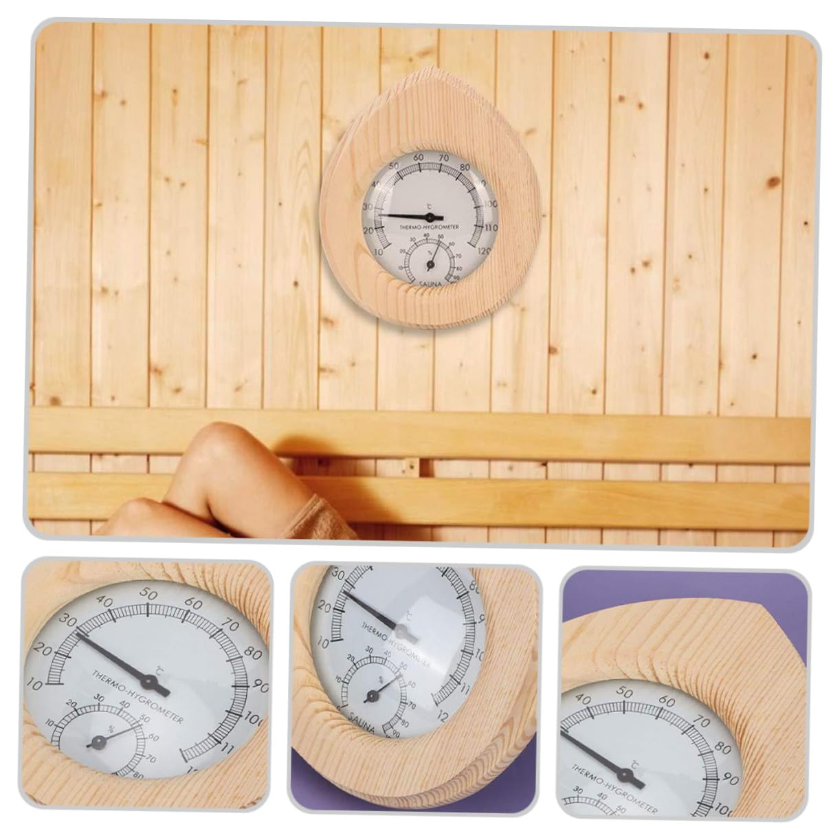 COHEALI Thermohygrometer for Sauna Digital Humidity and Temperature Gauge Indoor Hygrometer Thermometer for Home Kitchen image number 1