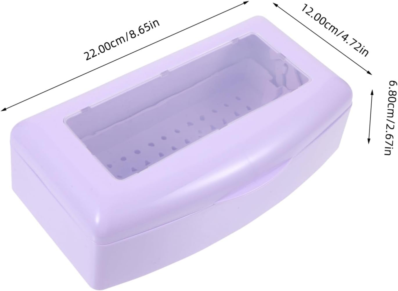 CALLARON Nail Tool Cleaning Tray Durable Manicure Tool Sterilizer Box for Professional Home Use for Eyelash Tweezers and Salon Tools Leak Storage Organizer image number 6