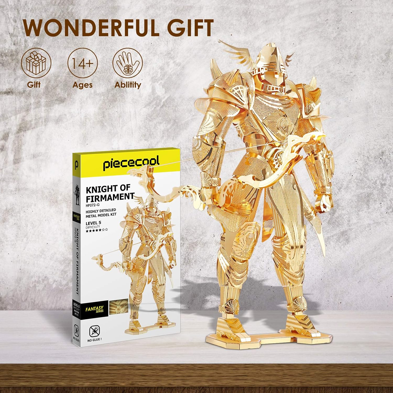 Piececool 3D Gundam Model Kits-Knight of Firmament, 3D Metal Puzzle DIY Craft Kit for Adults Stress Relief, Great Birthday Gifts for Teen Boys, 134 Pcs - Silver image number 5