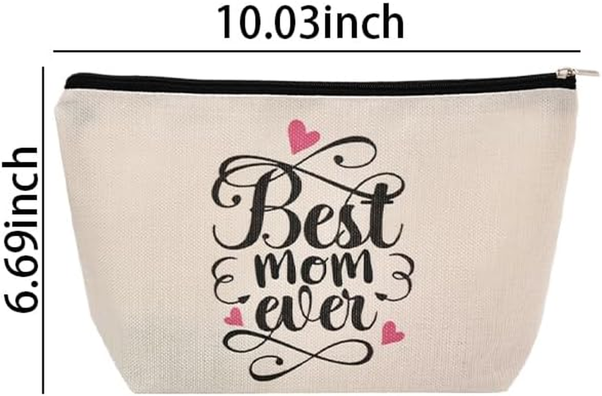 Makeup Bag for Mom Mommy Gifts for Women Mothers Day Birthday Gifts - Beige-Aunt image number 3