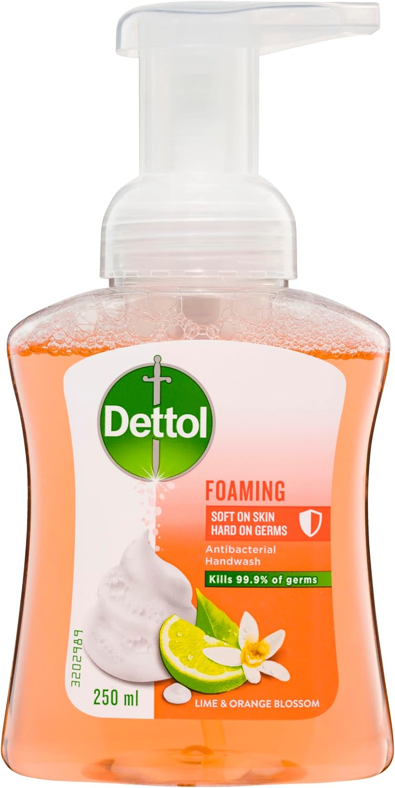 Dettol Antibacterial Foam Hand Wash Lime and Orange Blossom Pump, 250Ml X 12 Pack image number 4
