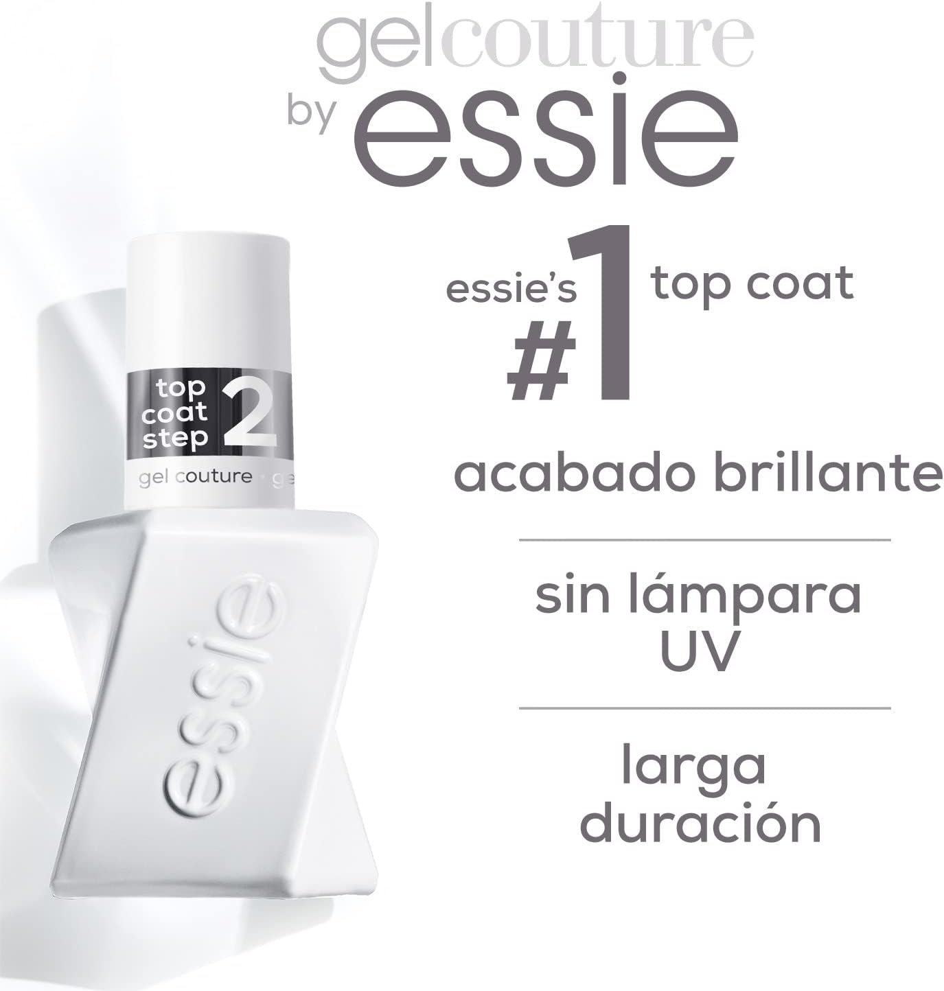 Essie Gel Couture Top Coat, Sheer Gel-Like Finish, No UV Lamp Required, 13.5 Ml - Top Coat image number 2