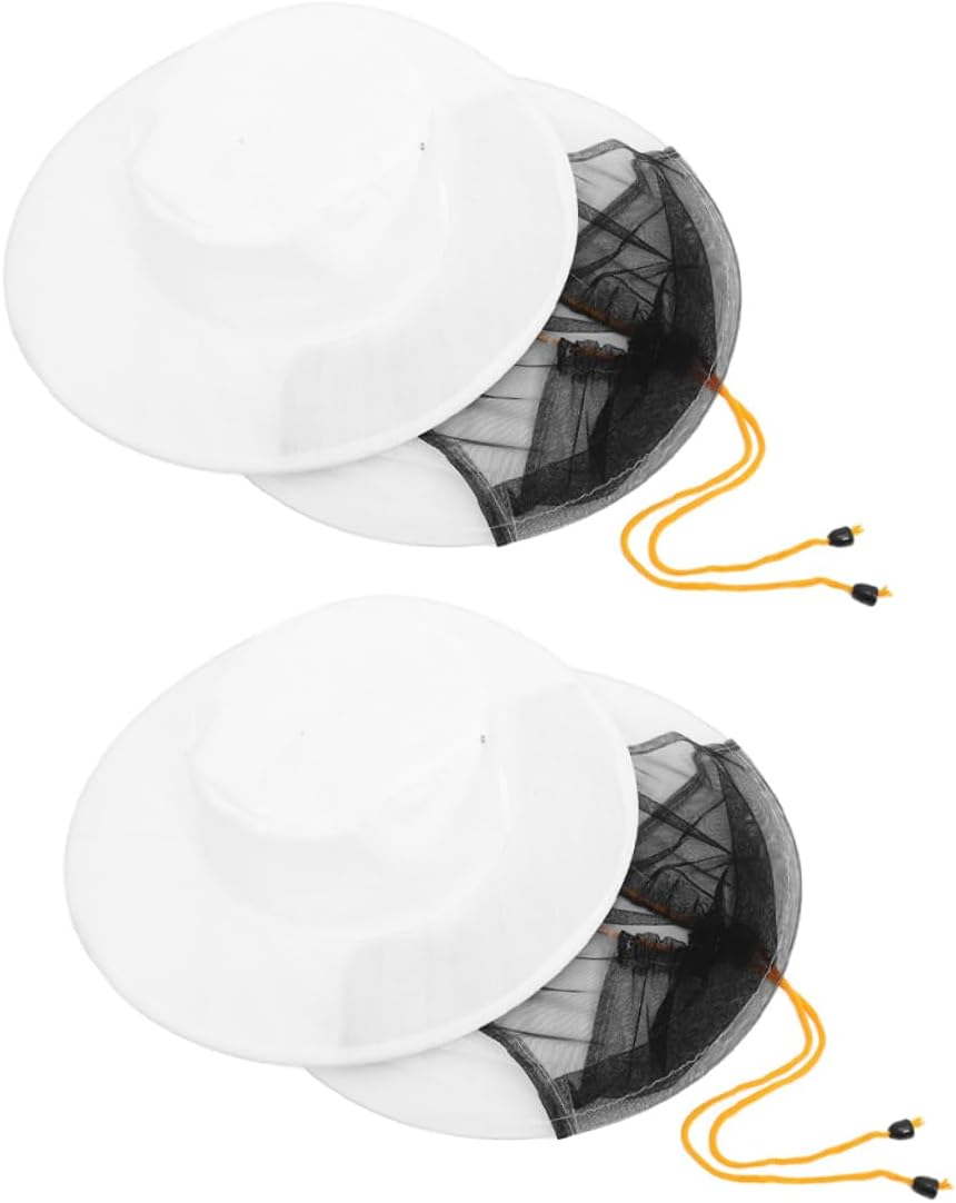 Milisten 2Pcs Beekeeping Hat with Breathable Mesh Veil Net Lightweight Portable Bee Keeper Head Cover for Outdoor Gardening Fishing Camping Fit Protection image number 2