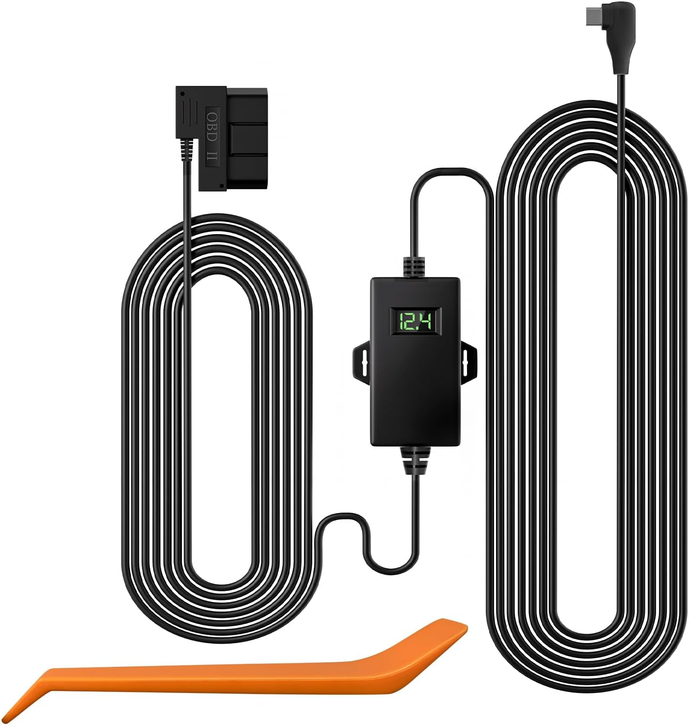 REDTIGER Dash Cam OBD Hardwire Kit Power Cable Type USB-C Connector 3M 12-24V to 5V for Dash Camera F7N/F7NP Low Voltage Protection image number 4