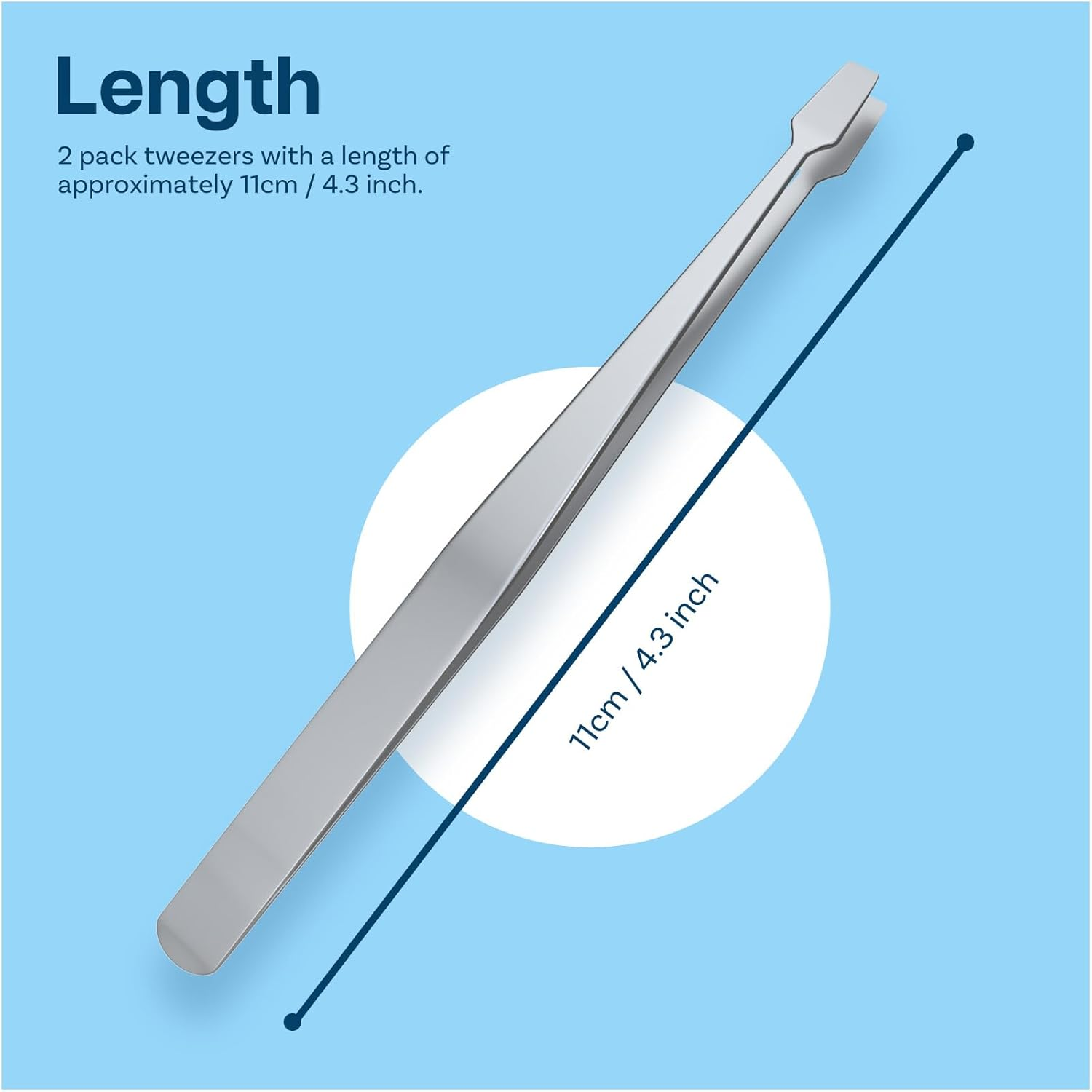 MMOBIEL 2 Pcs Stainless Steel Stamp Tweezers Tongs Flat Wide Tip Precision Philately Tweezers for Stamps, Documents, Photo Development, Etc. image number 4