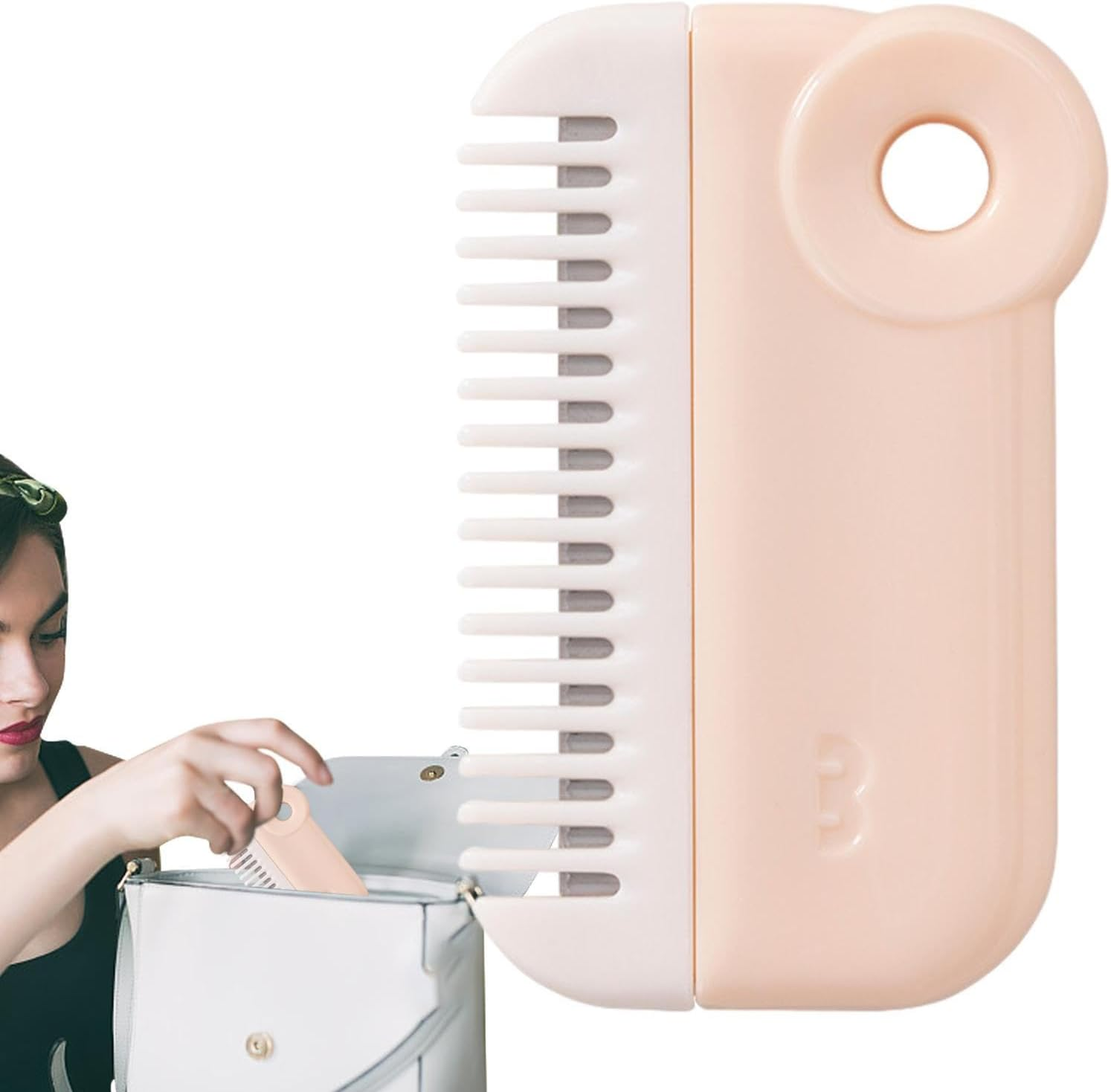 PUCHEN Split Ends Hair Trimmer & Comb - Multifunctional Hair Cutting Tool, Safe & Durable Stainless Steel, Easy to Clean & Carry, Perfect for Home & Salon Use, Flesh Pink image number 5