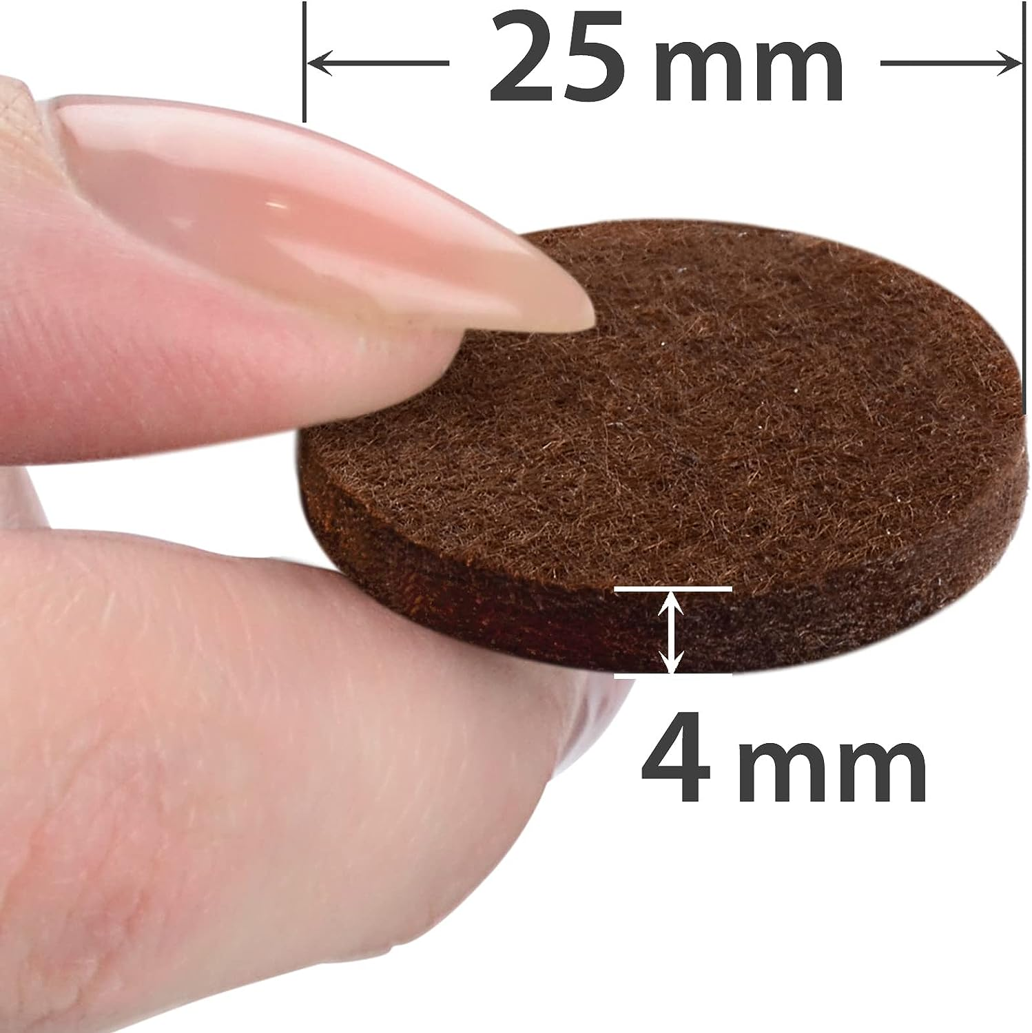 Felt Furniture Pads X-PROTECTOR 48 Pcs - 25 Mm Premium Chair Floor Protectors - Felt for Chairs Furniture Feet & Wood Floors - Best Furniture Pads for Hardwood Floors - Protect Your Hard Floors! - Brown image number 3