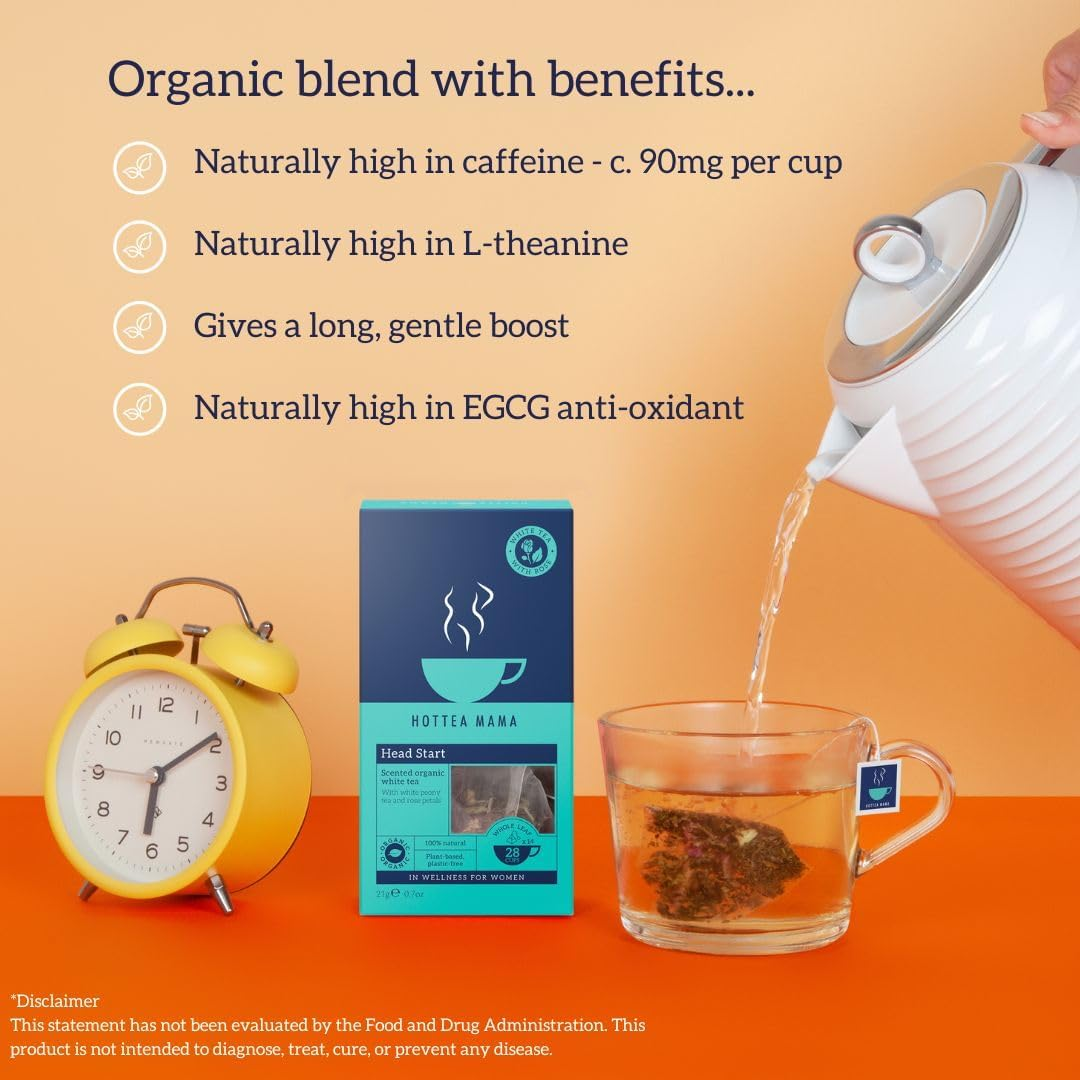 HOTTEA MAMA Newborn Wonder Motherhood Tea Is the Perfect New Mum Gift (15 X Tea Pyramids per Pack, Whole Leaf Tea). Perfect for Those Early Days/Weeks of Motherhood. image number 3