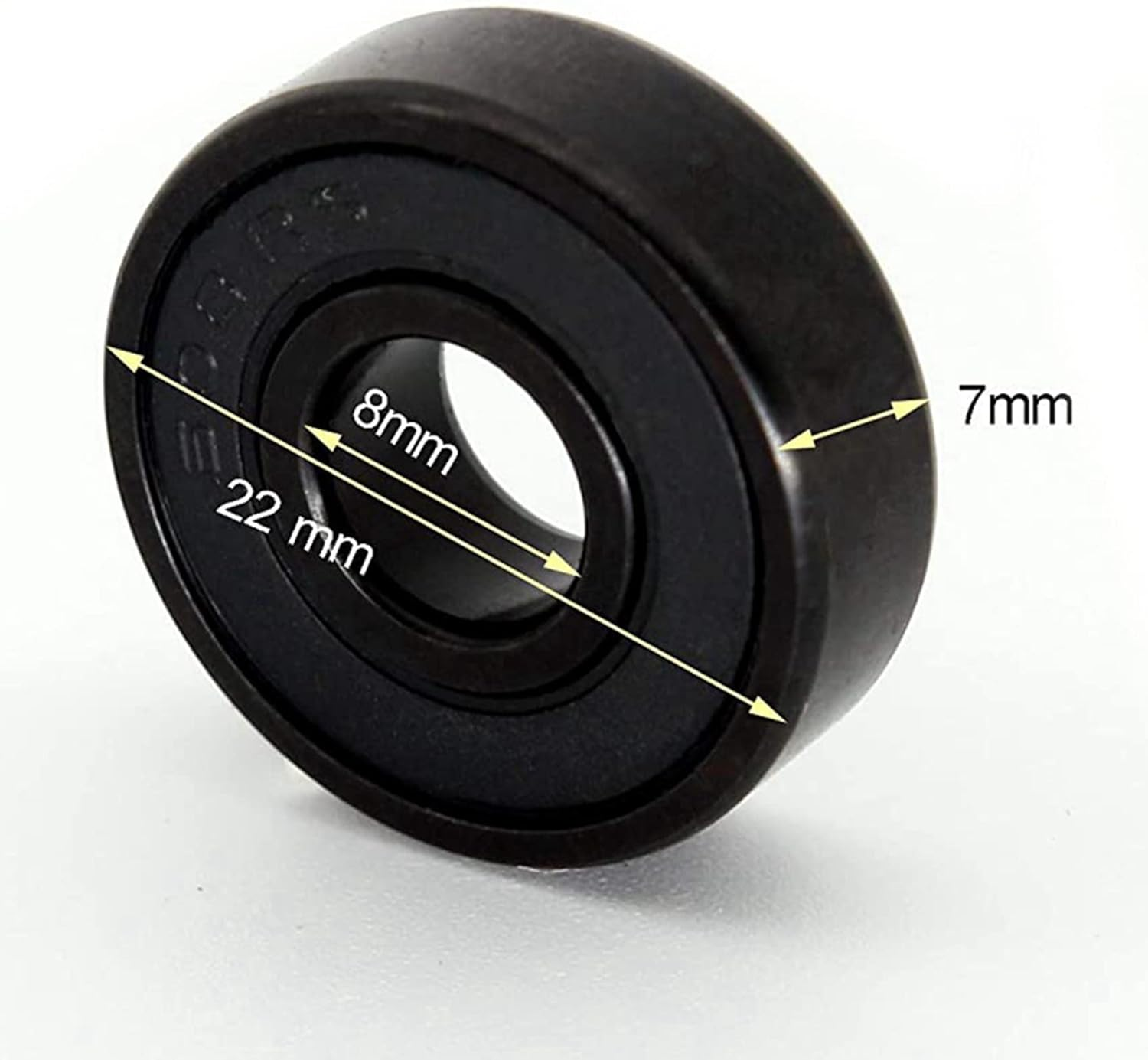 32X High-Speed 608RS Hybrid Black Ceramic Bearings Skateboard Bearings Ceramic Plastic Arc 608 Bearings image number 1