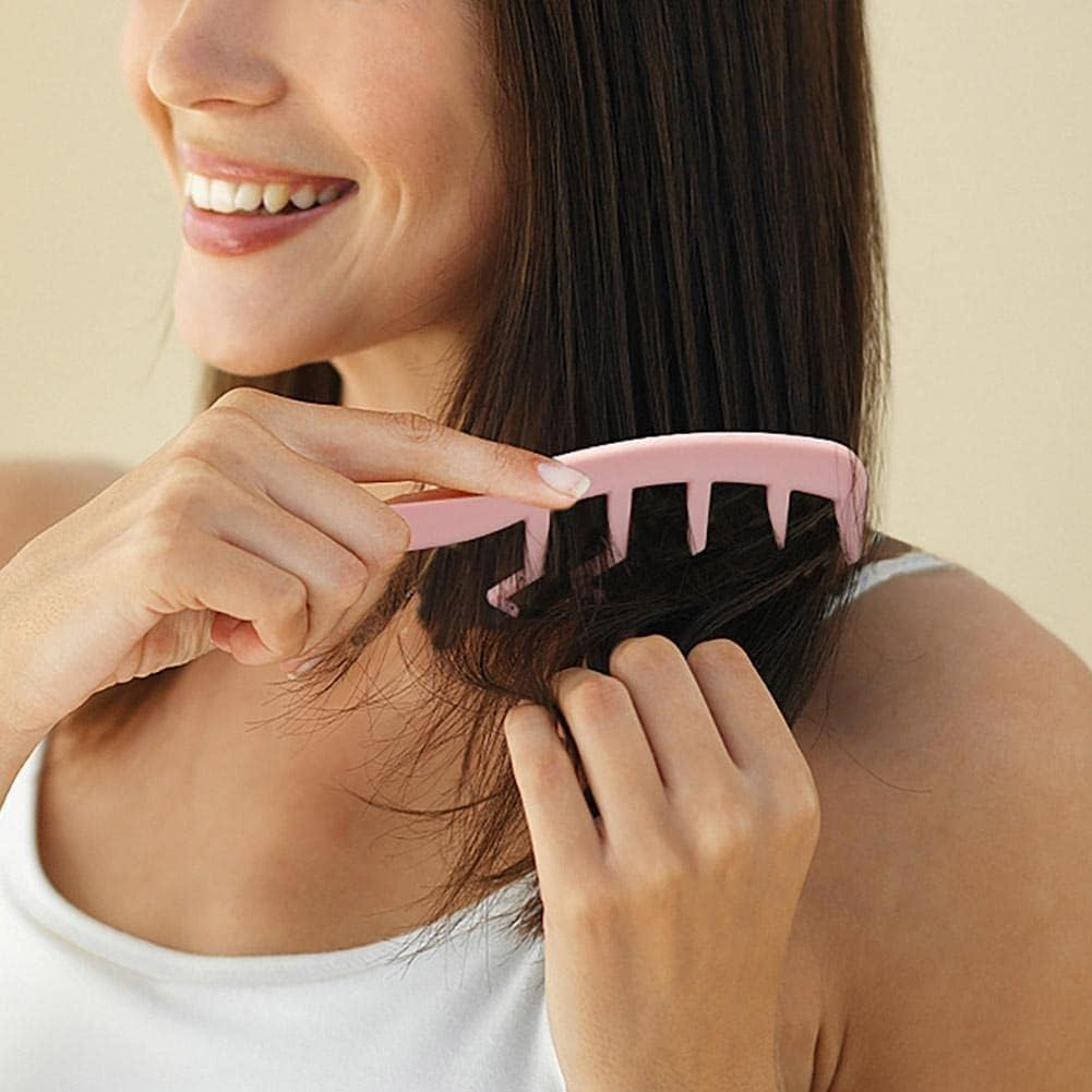 Z-Shaped Wide Tooth Comb for Detangling and Styling Curly Hair - Large Hairdressing Tool with Puff Bangs Design for Girls, Combs image number 1