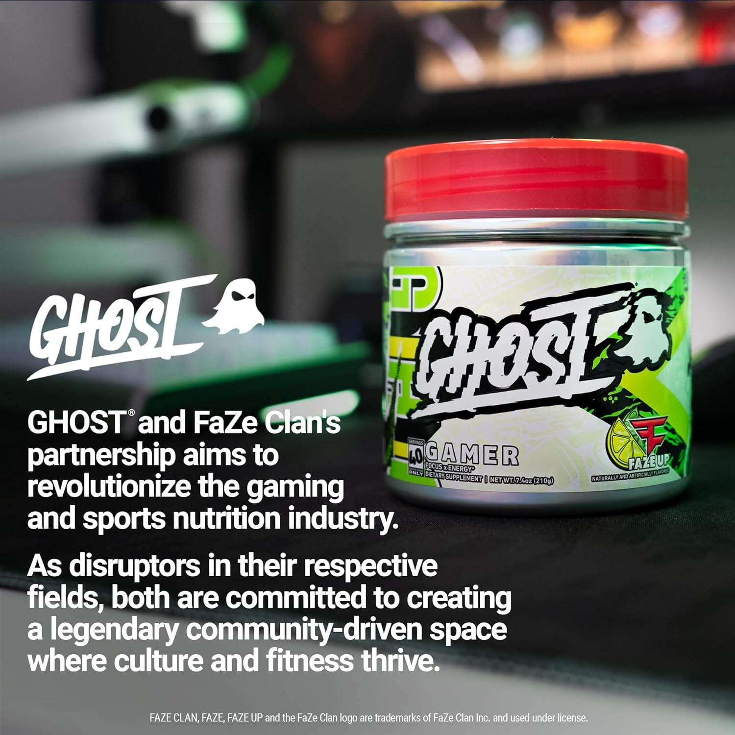 Ghost Gamer Faze up Energy Powder 210 G, 40 Servings image number 1