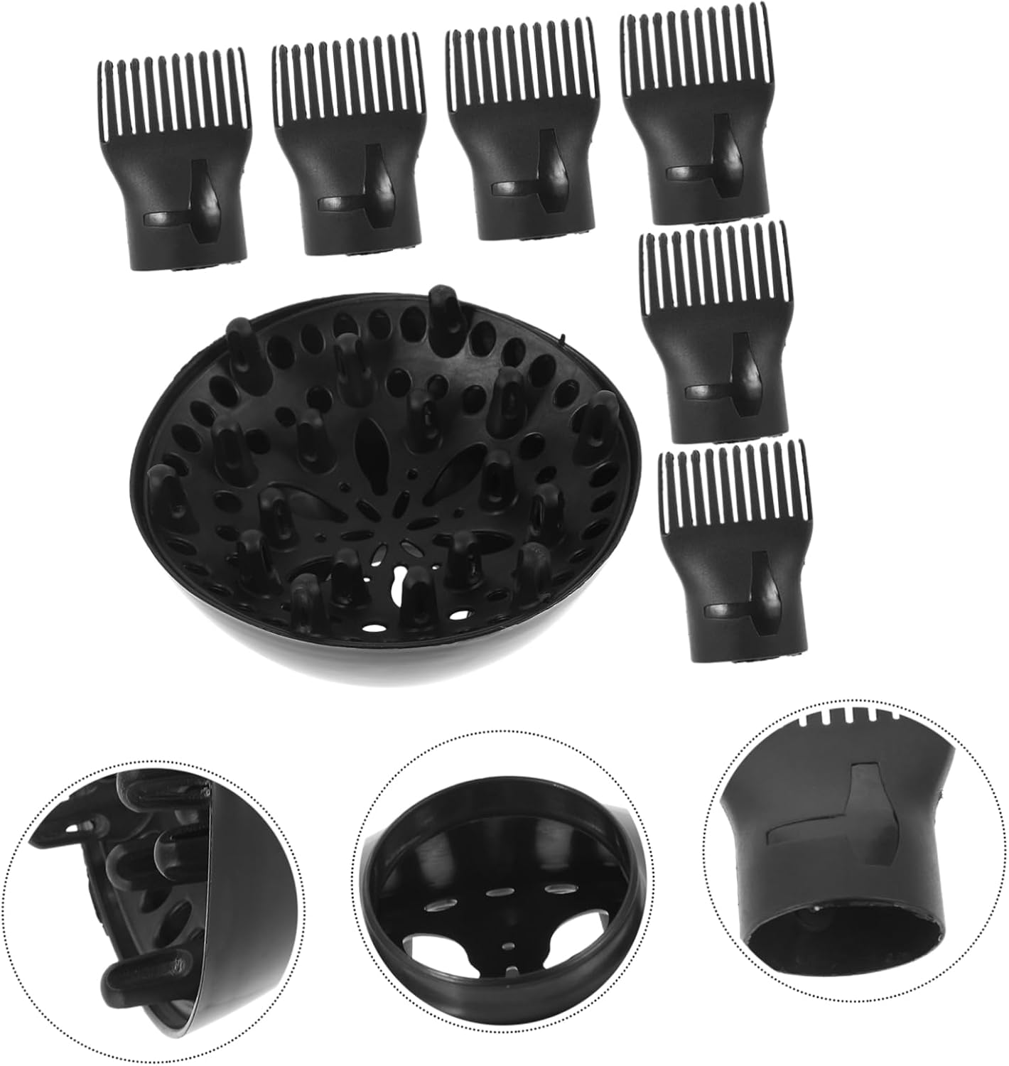 NULYLU 1 Set Comb-Shaped Air Nozzle Hair Dryer Attachments Hairdryer Diffuser Attachment Blow Dryer Nozzle Diffuser Attachment for Hair Dryer Hair Dryer Accessories Diffuser Nozzle image number 1