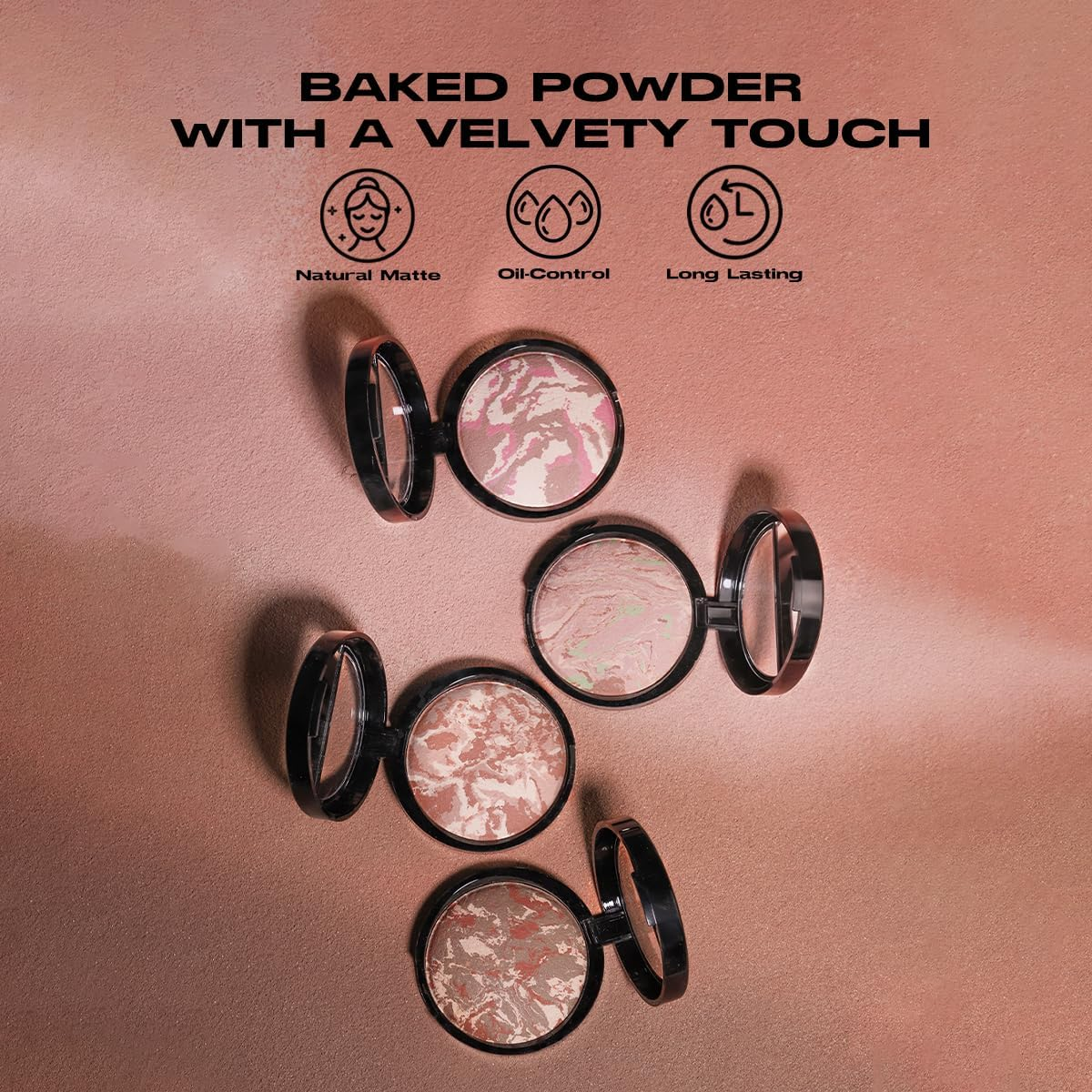 Baked Blush Bronze Marbleized 2-In-1 Sculpting Bronzer Blush - Contour Face with a Radiant Flush - All Day Wear(02) image number 1
