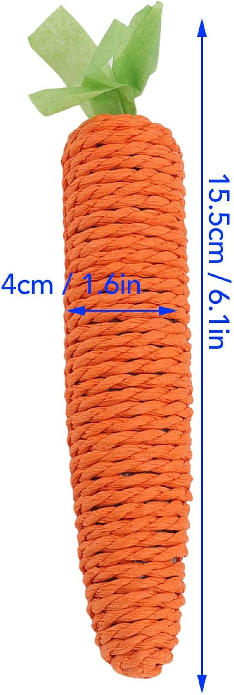 Pack of 10 Carrot Cat Toys, Filed with Catnip, Cute Bite Resistant Paper Rope, Cat Chew Toy, Cat Chew Toy, Interactive Cat Toy for House Cats, Cat Puzzle Game image number 1