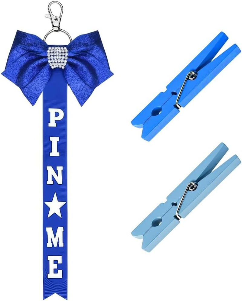 Pin Me Ribbon for Cheer Bag Backpack Cheer Stuff for Girls Daughter Birthday Graduation Gifts for Niece Cheerleader Keychains