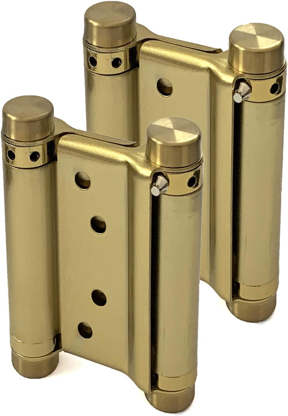 Pair of 3'' Stainless Steel Double Action Spring Door Hinge for Saloon Cafe Door Shop Multi-Color (Ancient Bronze)