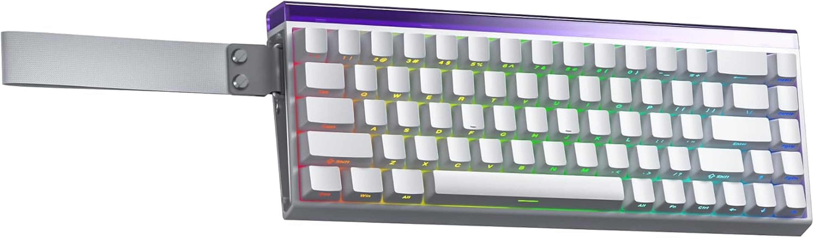 Aula Hero 68 HE Magnetic Switch Keyboard &ndash; Hall Effect, 8000Hz Polling, 0.01Mm Rapid Trigger, RGB Neon Light Box, Hot-Swappable, Web Driver Control (White, Pluto Switch) image number 6
