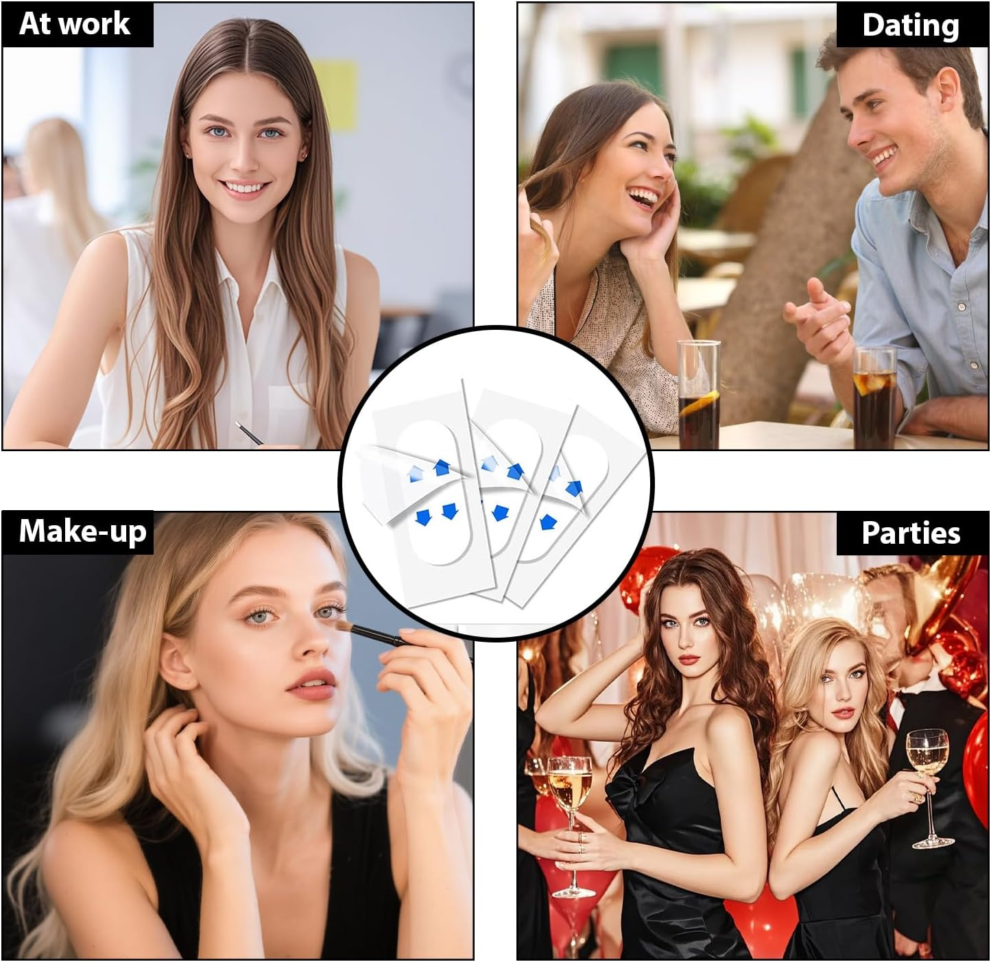 120 Pcs Face Lift Tape, Invisible Wrinkle Patches Face Tape, Comfortable Forehead Wrinkle Patches, Suitable for Facial Wrinkle Smoothing, Instant Lift, Daily Use Special Occasions image number 1