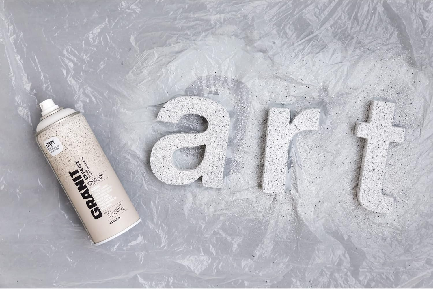 Montana Cans Granit Spray Paint, 400 Ml, Light Grey image number 2