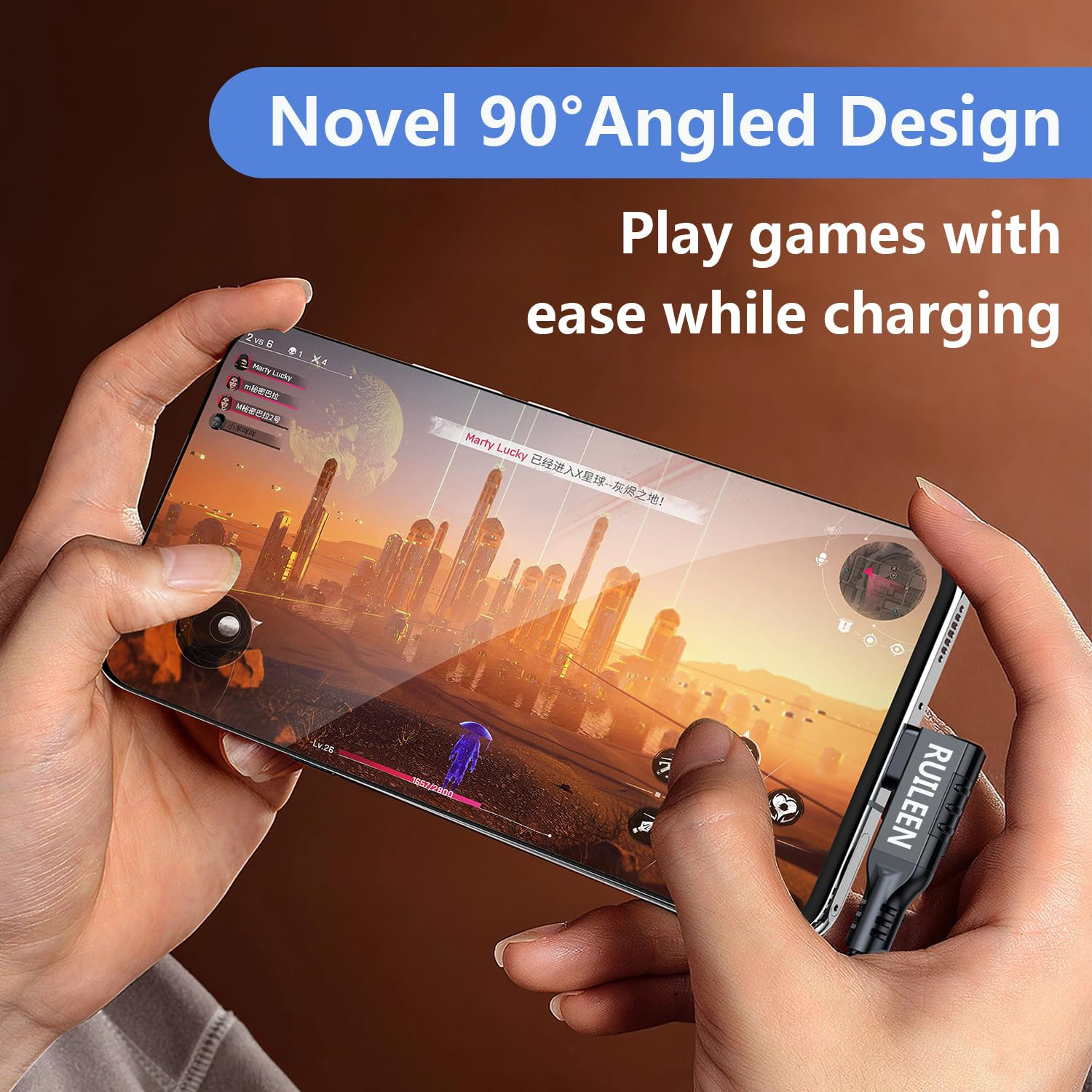 240W 20Gbps USB-C Right Angle Extension Cable [5 M], USB-C Male to Female 90 Degree Extender,5A Fast Charge 8K Video Support, Nylon Braided & Aluminum Housing for Macbook/Ipad Pro/Galaxy (Black) image number 5