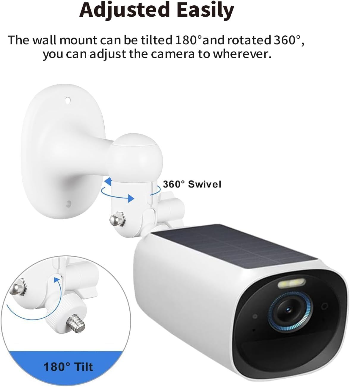 1Pack Wall Mount Compatible with Eufycam 2C/2C Pro, 2/2 Pro, 3C/S300, 3/S330, Also for Solocam S220/C210, Adjustable Camera Mount Brackets for Eufy Camera Indoor/Outdoor image number 5