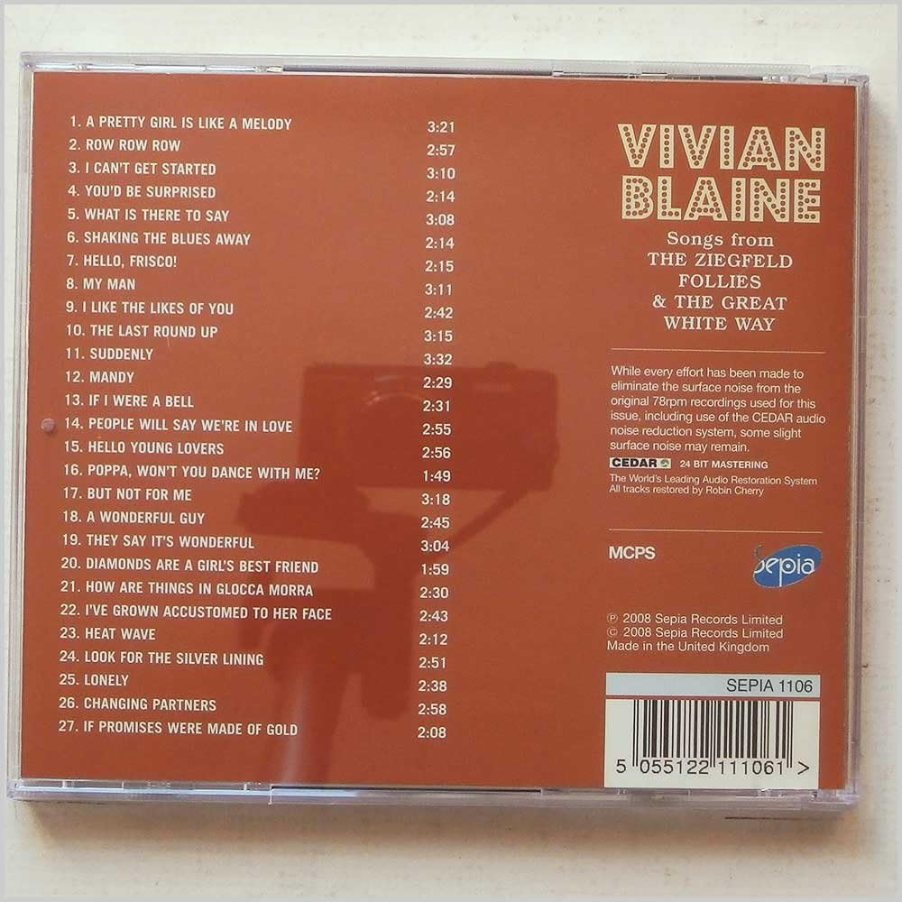 Songs from the Ziegfeld Follies & Great White Way