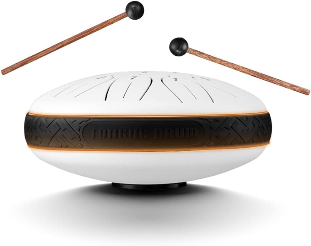 Yasao 6 Inch 11-Tone Steel Tongue Drum Hand Pan Drums with Drumsticks Percussion Musical Instruments