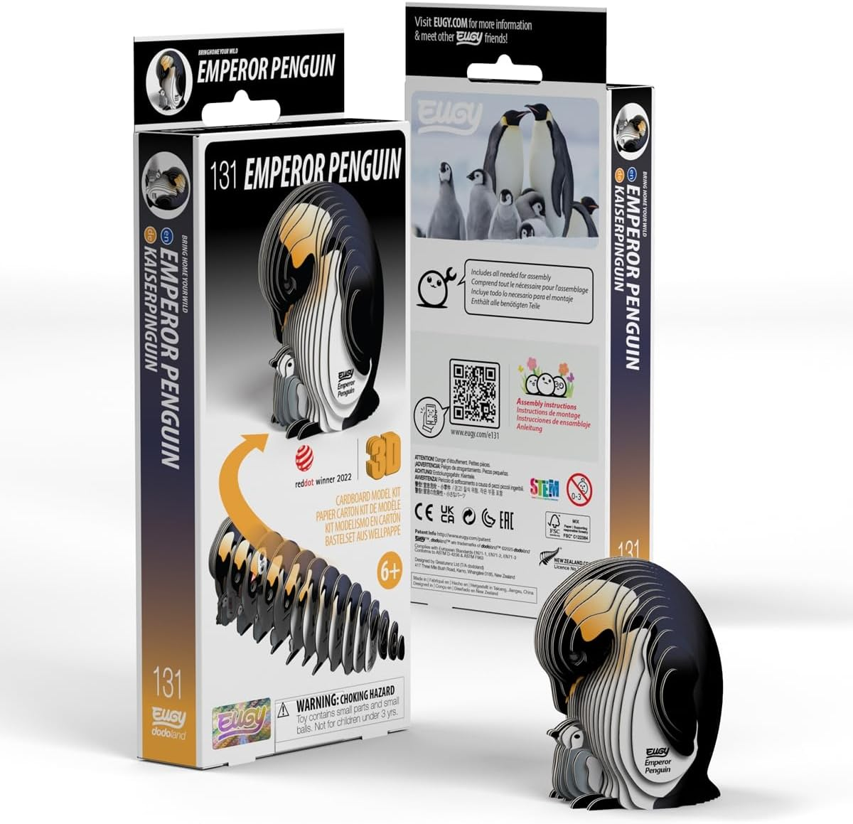 Eugy 131 Emperor Penguin 3D Puzzle - 30 Piece Eco-Friendly Educational Toy Puzzle for Boys, Girls & Kids Ages 6+ image number 4