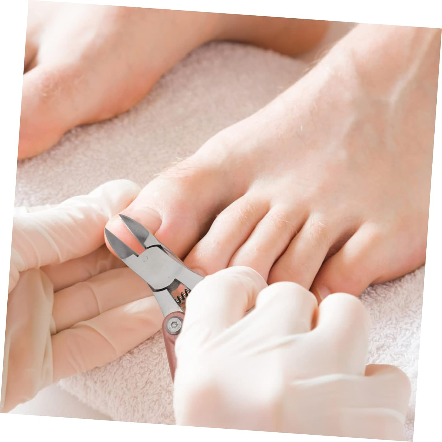 BELLIFFY Stainless Steel Cuticle Nipper Nail Scissors for Fingernails Toenails Manicure Tool Spring Handle Cuticle Cutter for Travel image number 6