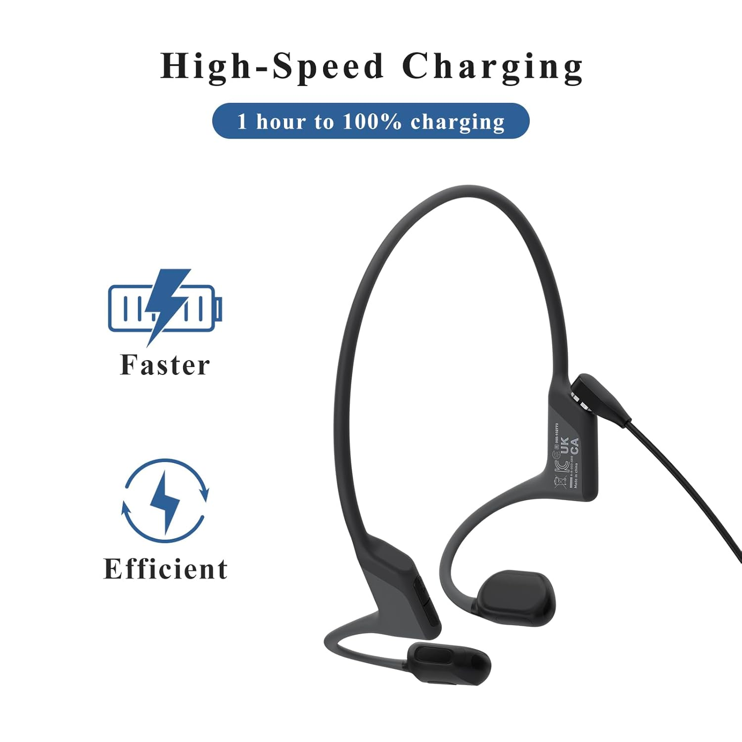 Leonids USB C Charging Cable for Shokz Openrun Pro Charger, 1M/3.3Ft Magnetic Charger for Aftershokz Aeropex As800/As810/As803/Shokz Openrun/Openrun Pro/Opencomm/Openrun Mini (USB-C 100CM)
